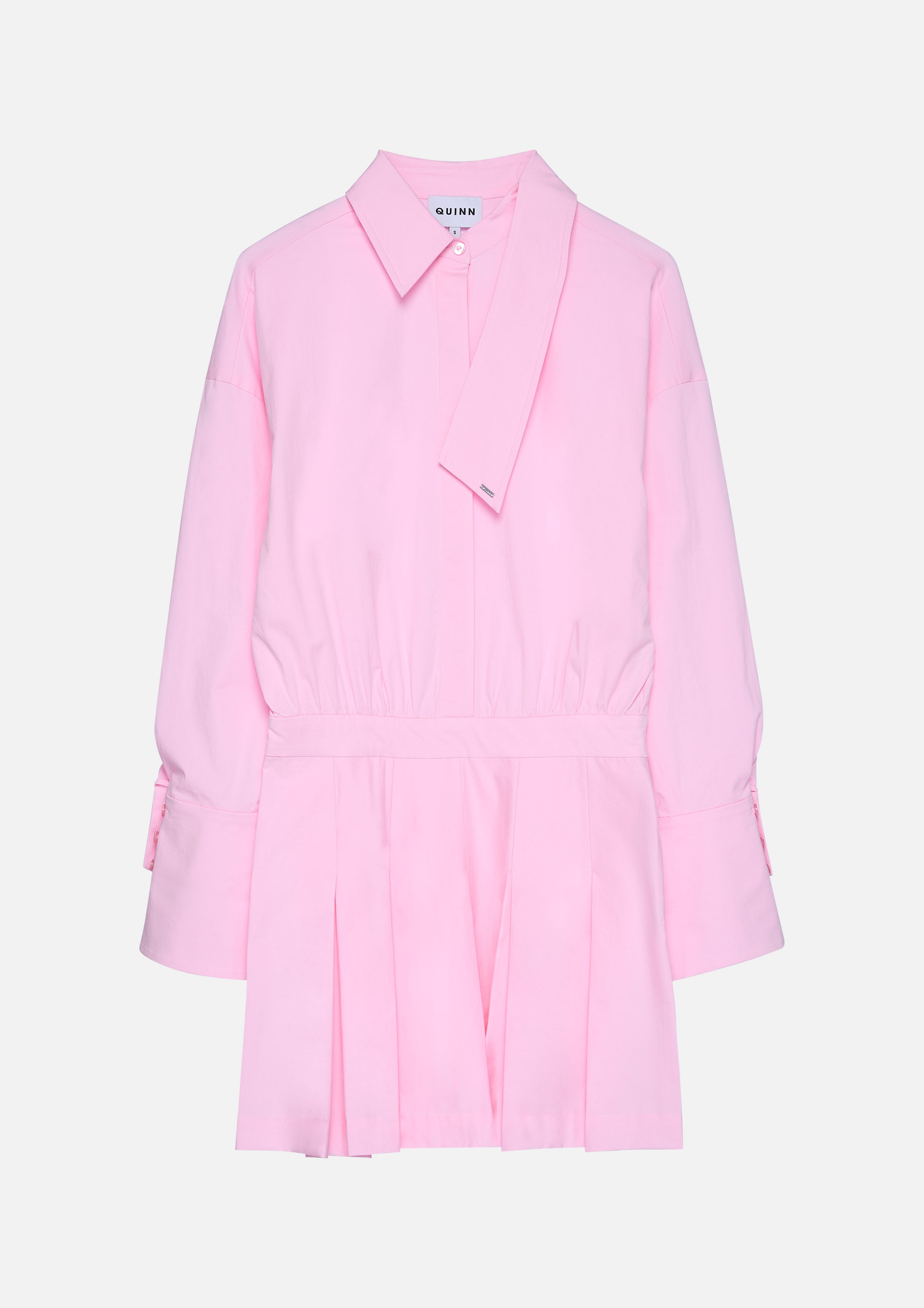 Asymmetric Collar Mini Dress