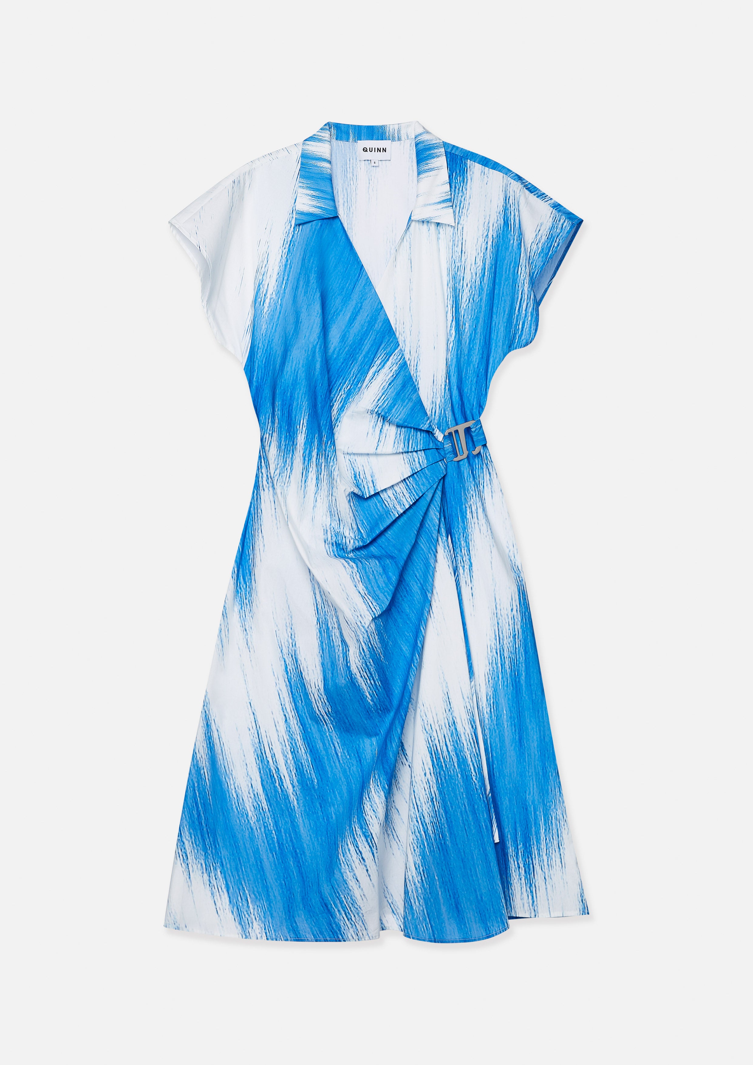 Print Wrap Midi Dress