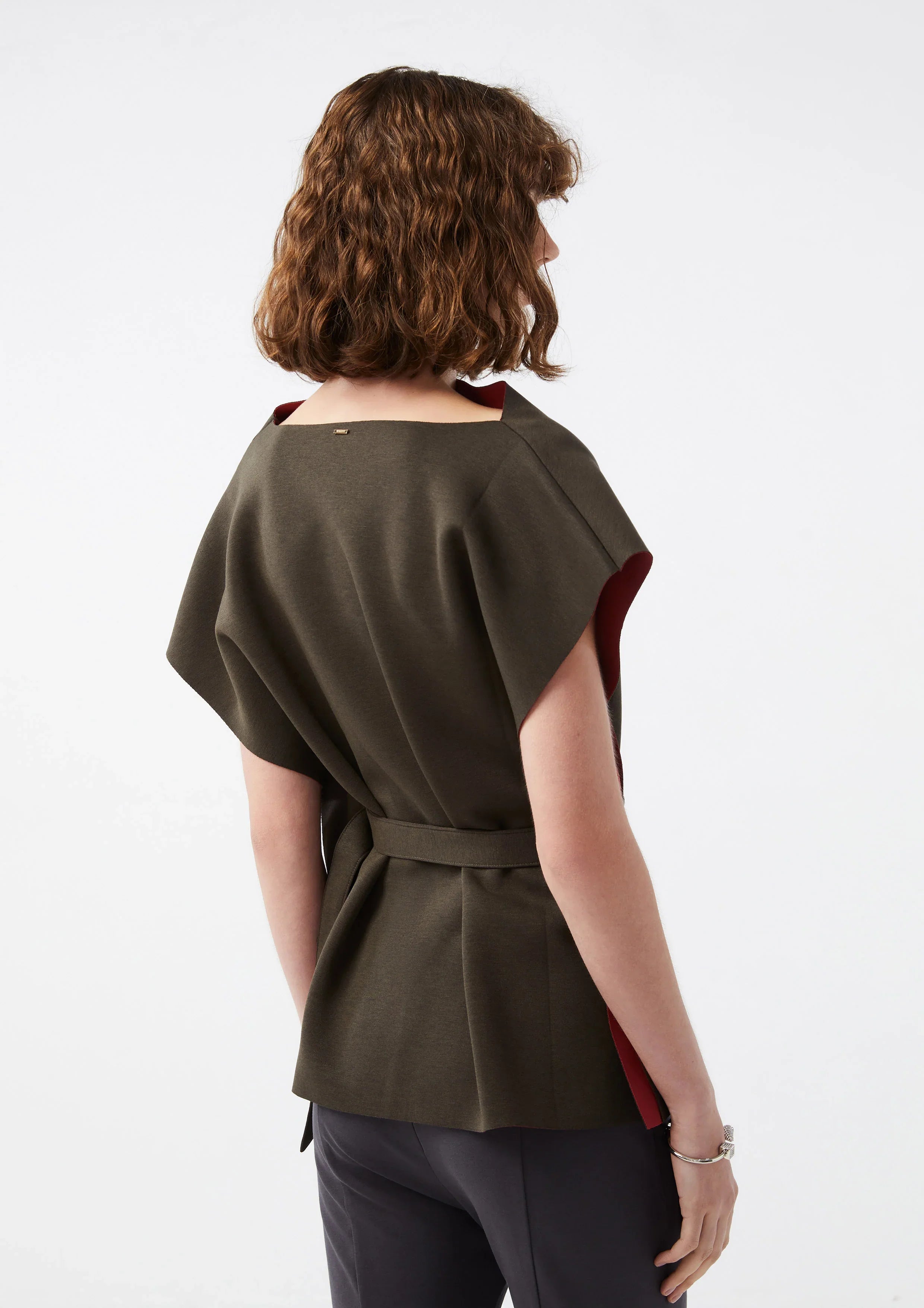 Front Buckle Sleeveless Top