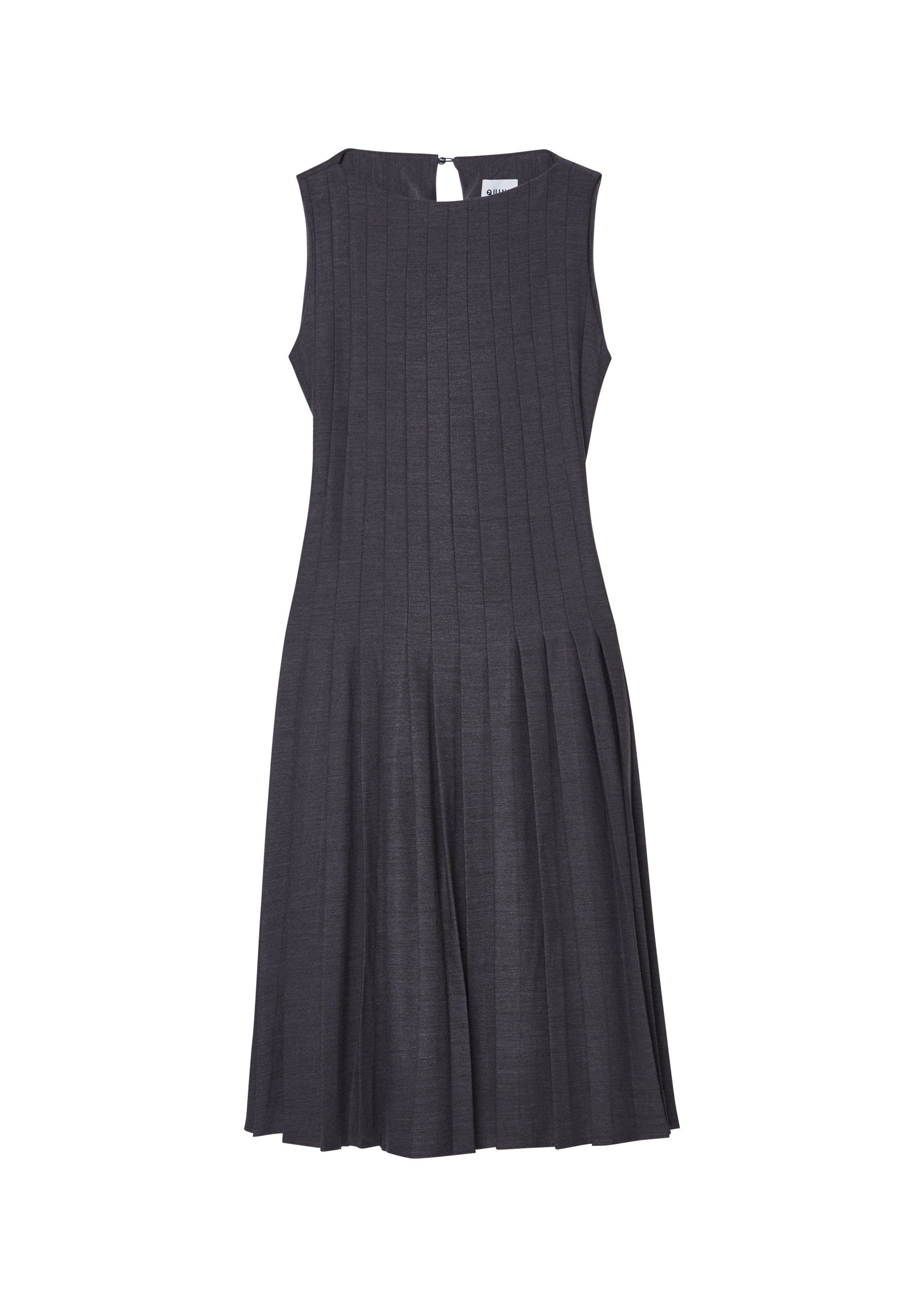 Pleated Midi Dress With Bow Belt