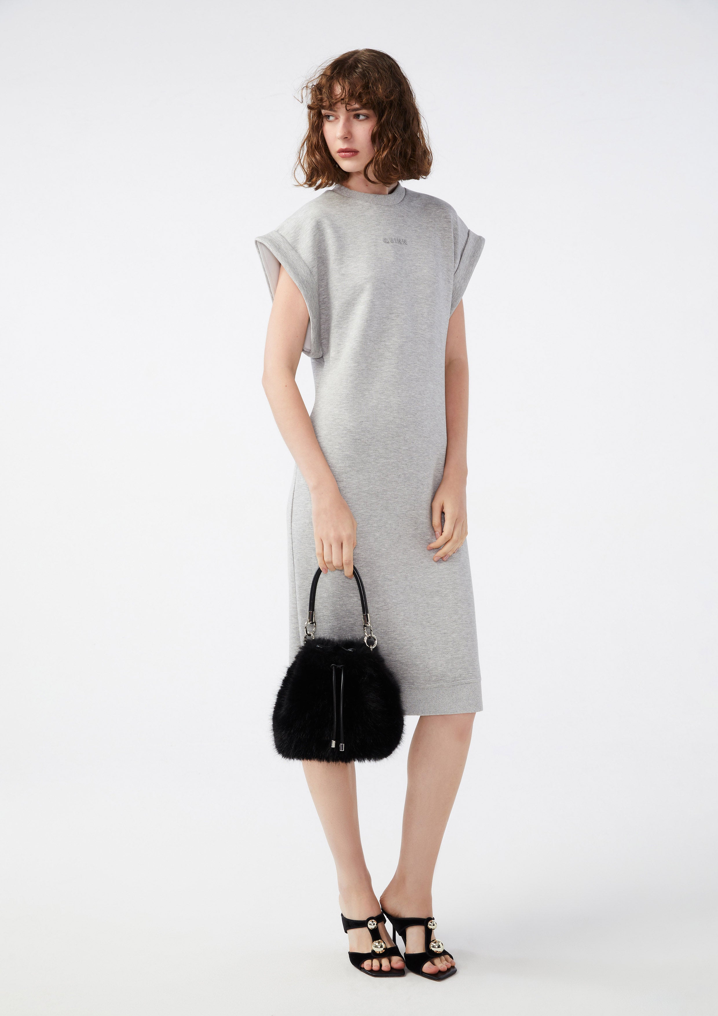 Logo Short Sleeve Midi Dress