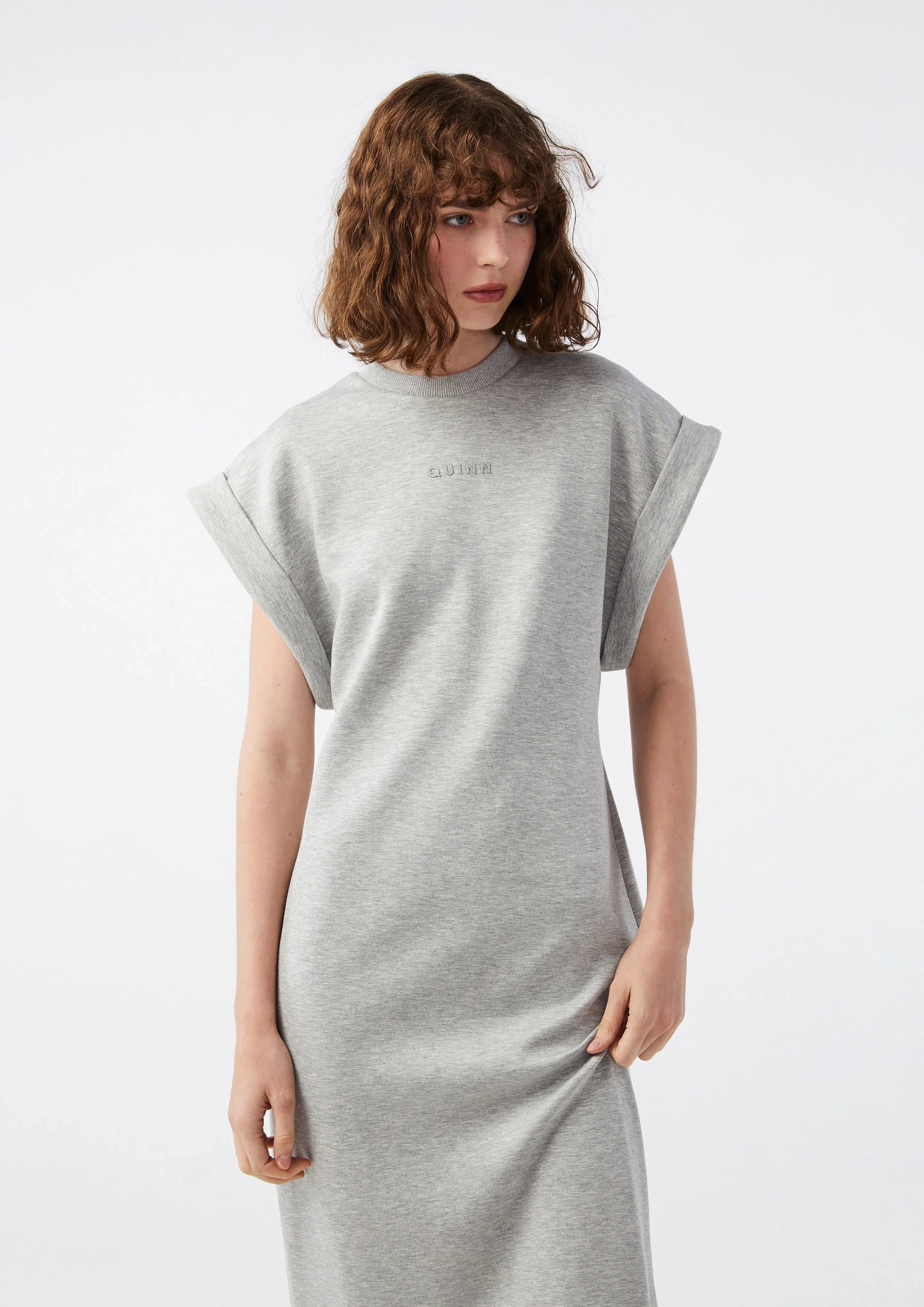 Logo Short Sleeve Midi Dress