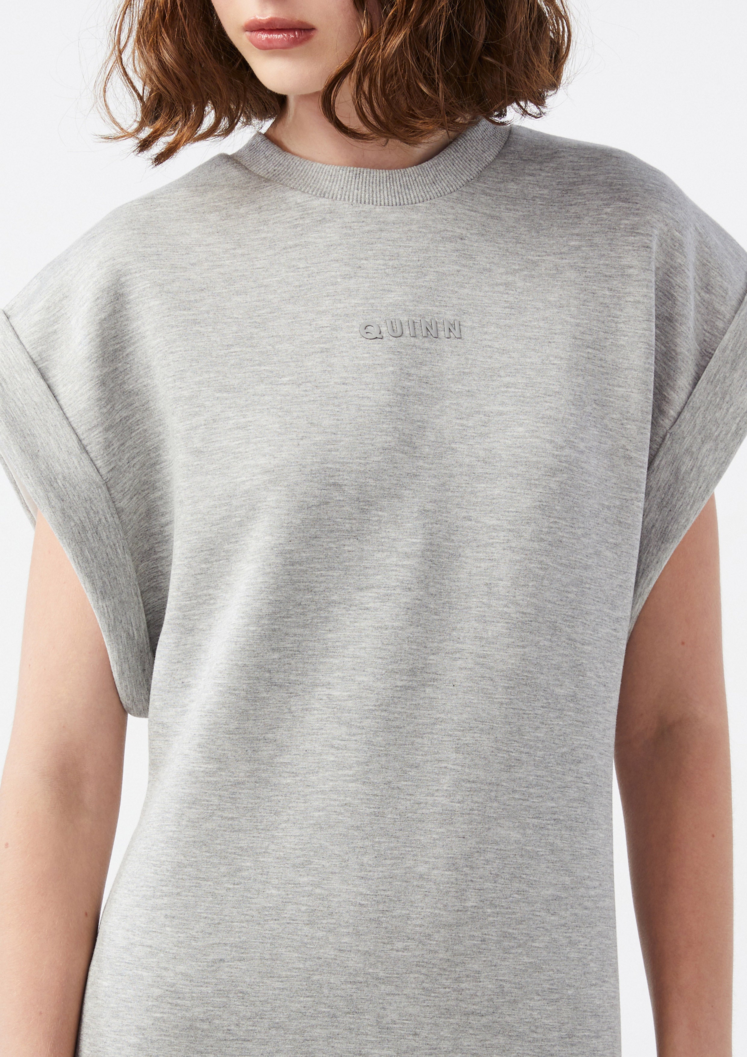 Logo Short Sleeve Midi Dress