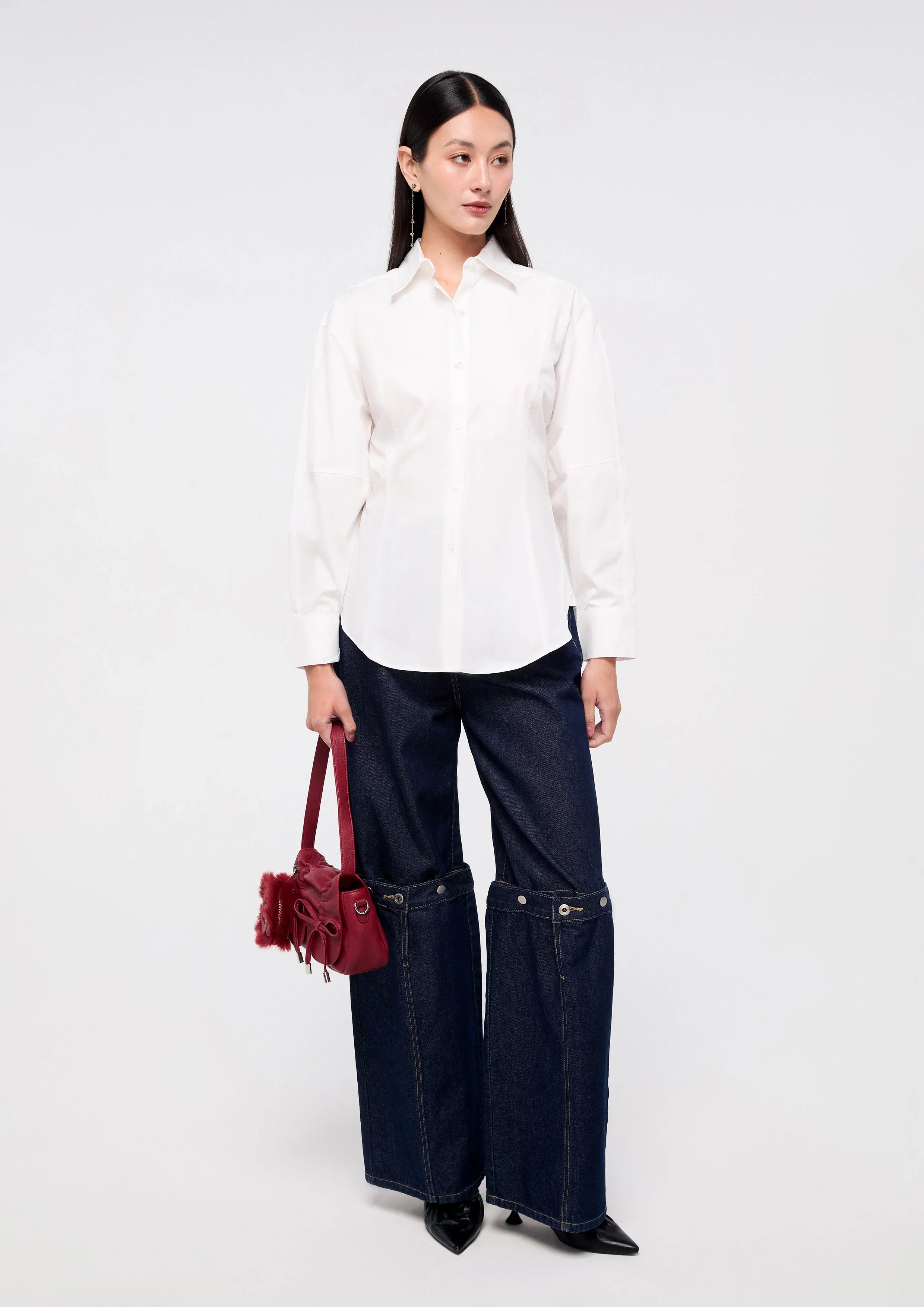 เสื้อเชิ้ตแขนพองยาว