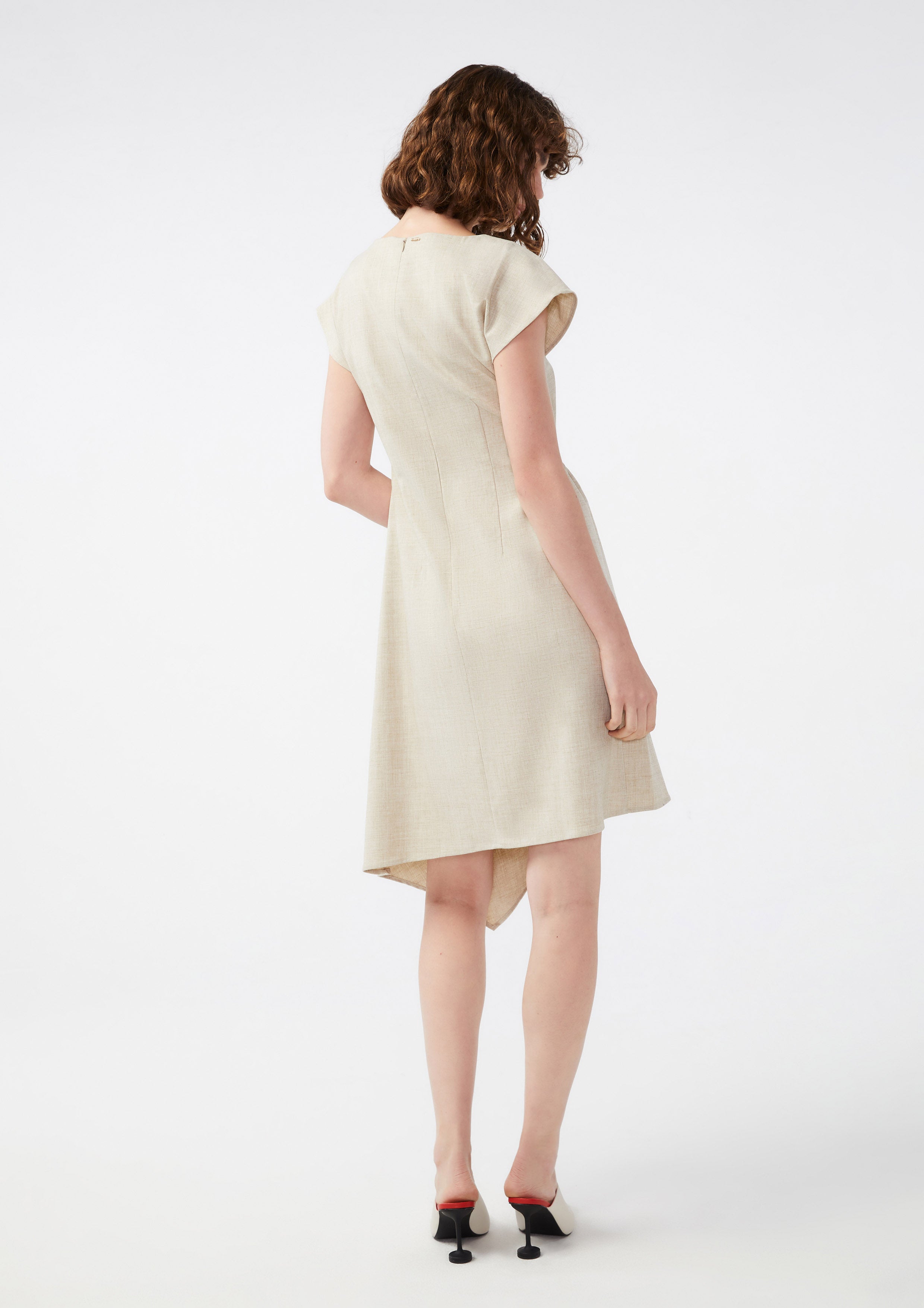 O Ring Short Sleeve Mini Dress