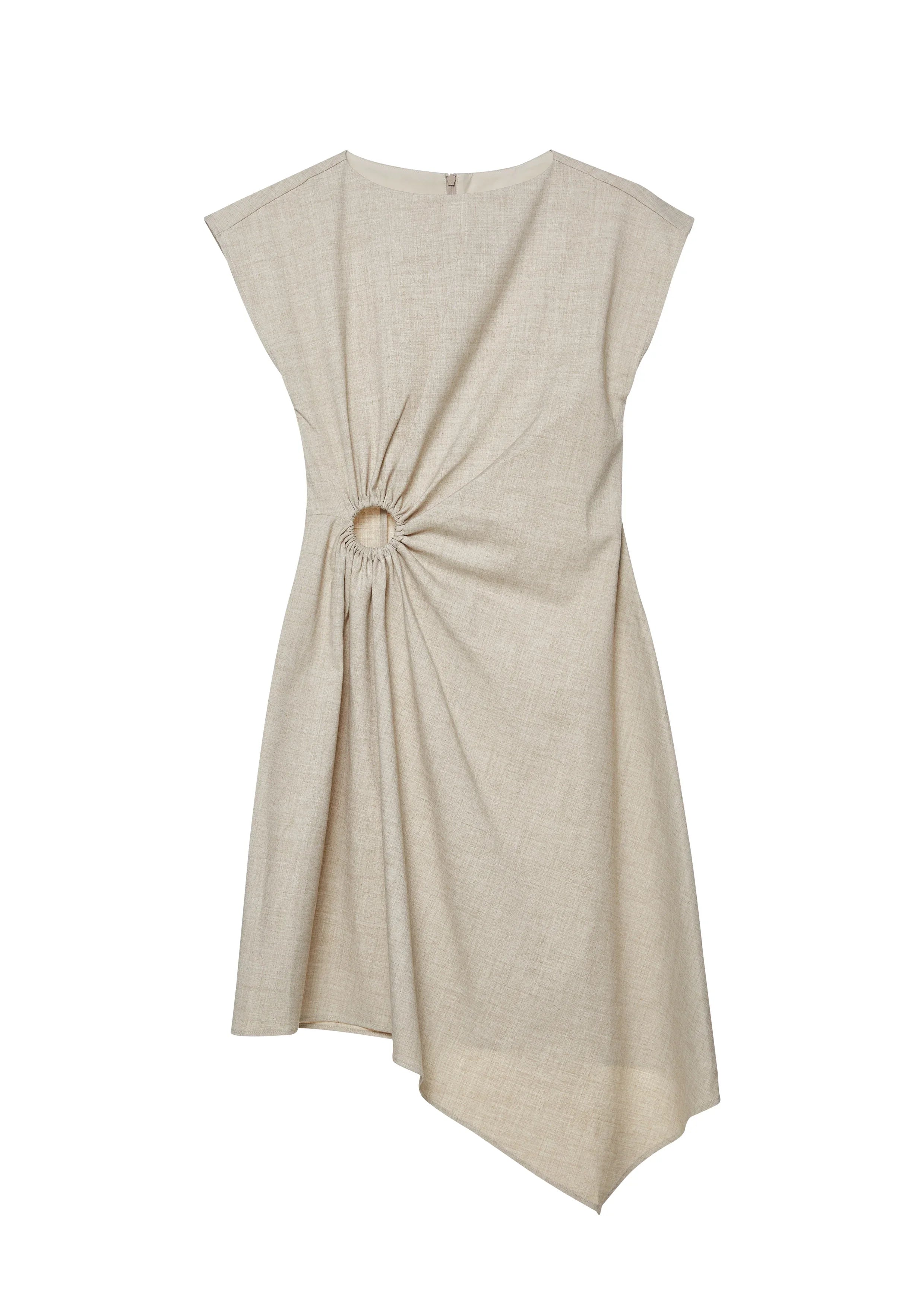 O Ring Short Sleeve Mini Dress