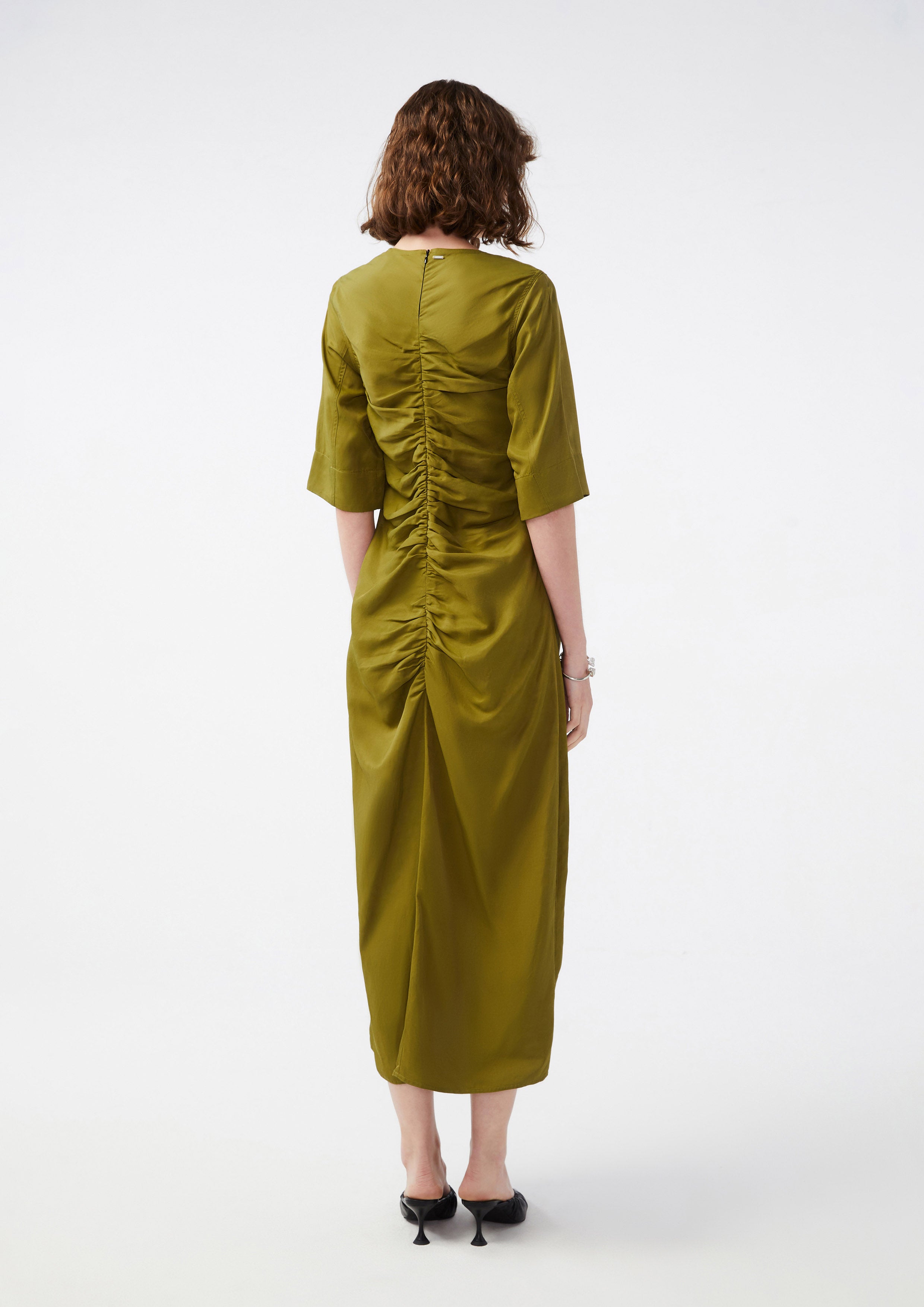 Cut-Out With Front Ruched Dress