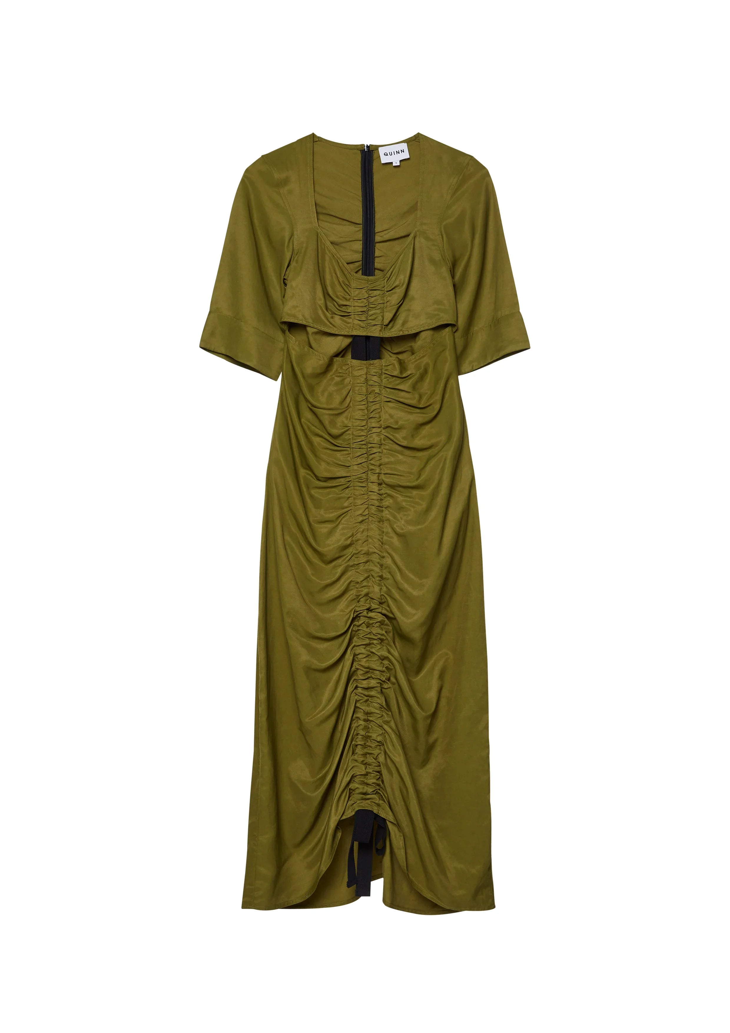 เดรสยาวคัตเอาท์แต่งเชือกรูด