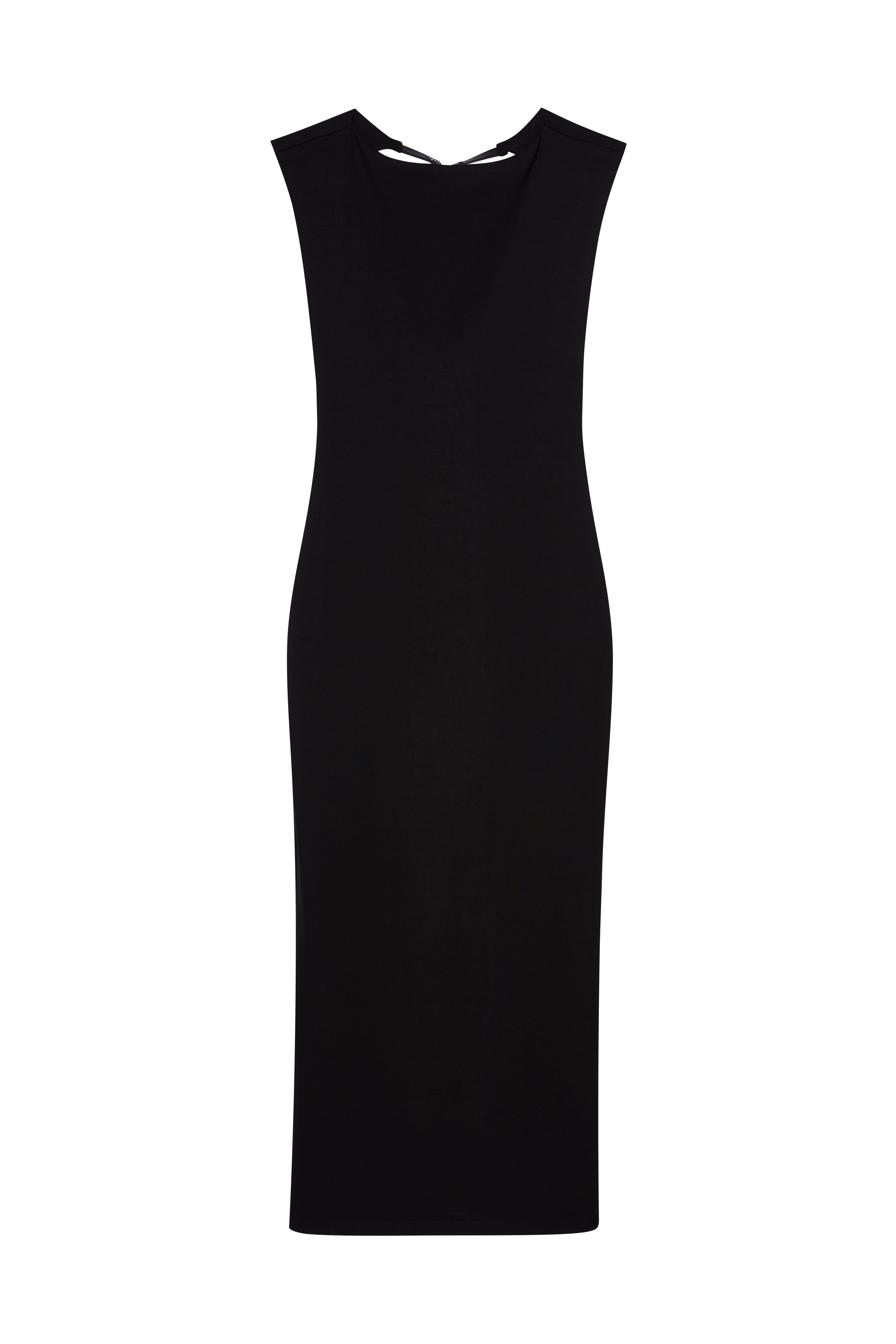 เดรสคลุมเข่าเปลือยไหล่