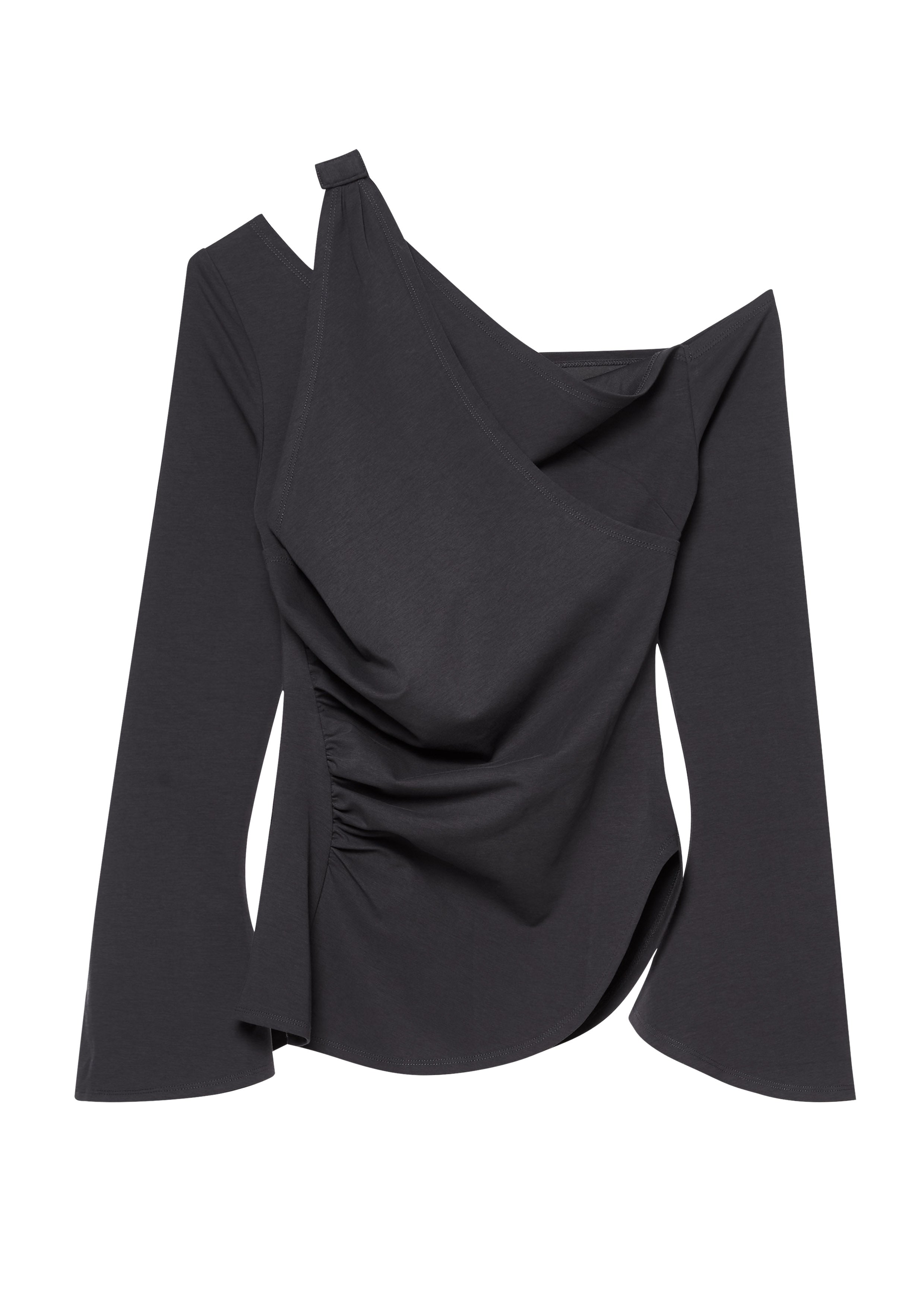 Layered Halter Long Sleeve Top