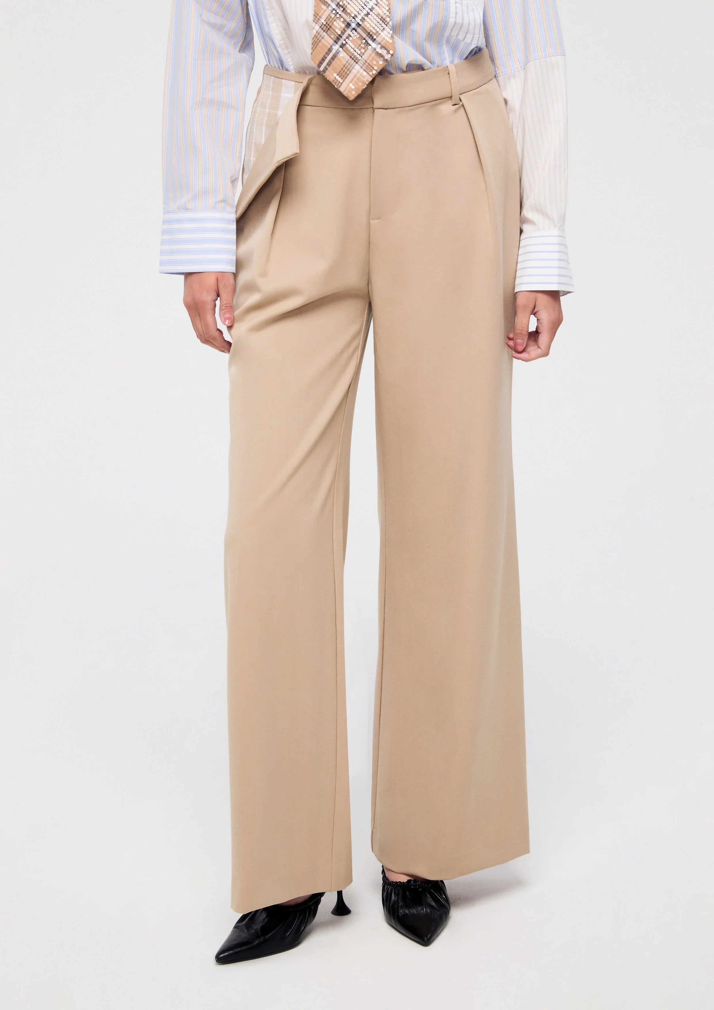 Sequin Waist Flap Pants