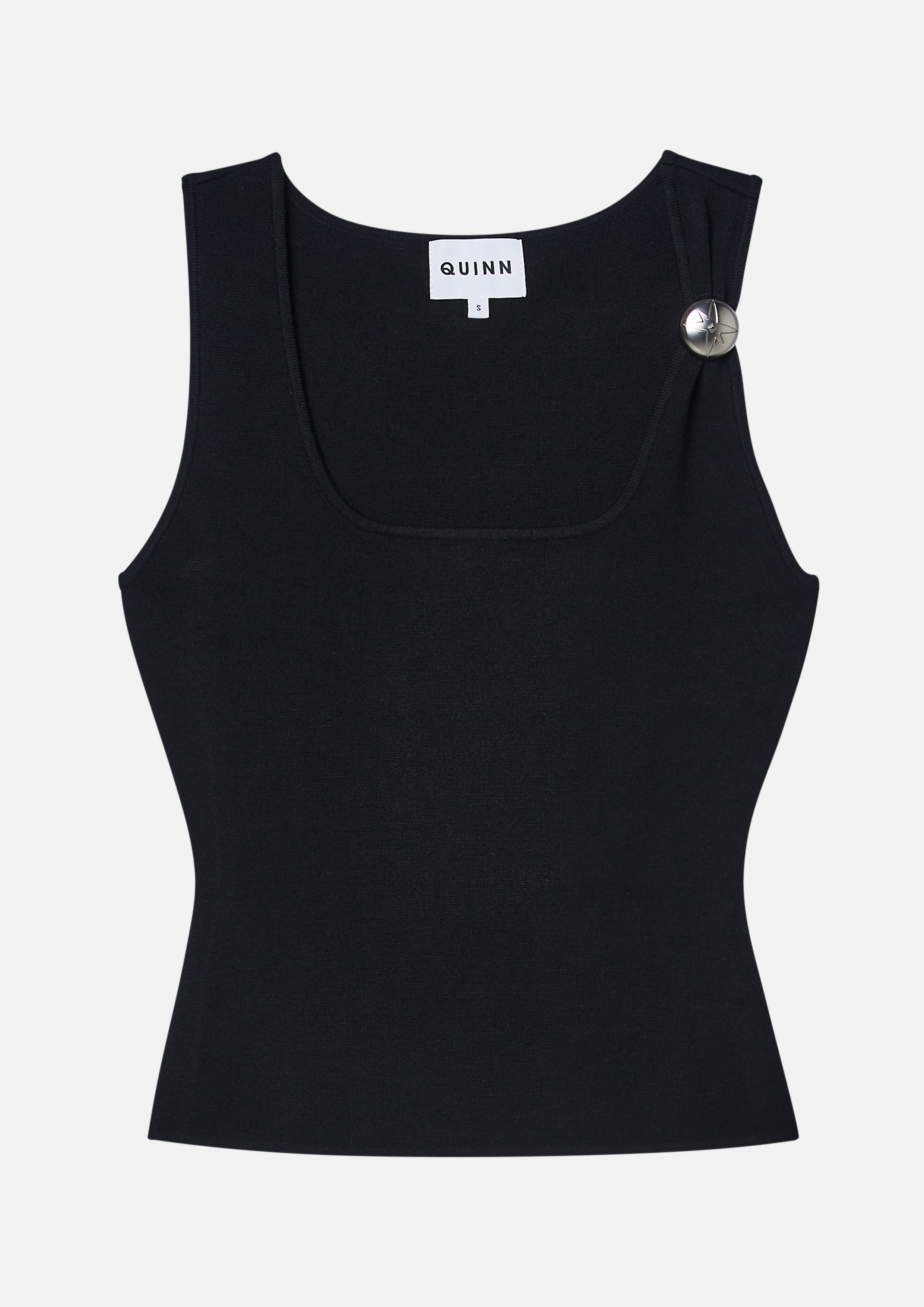 Metal Embellished Strap Tank Top