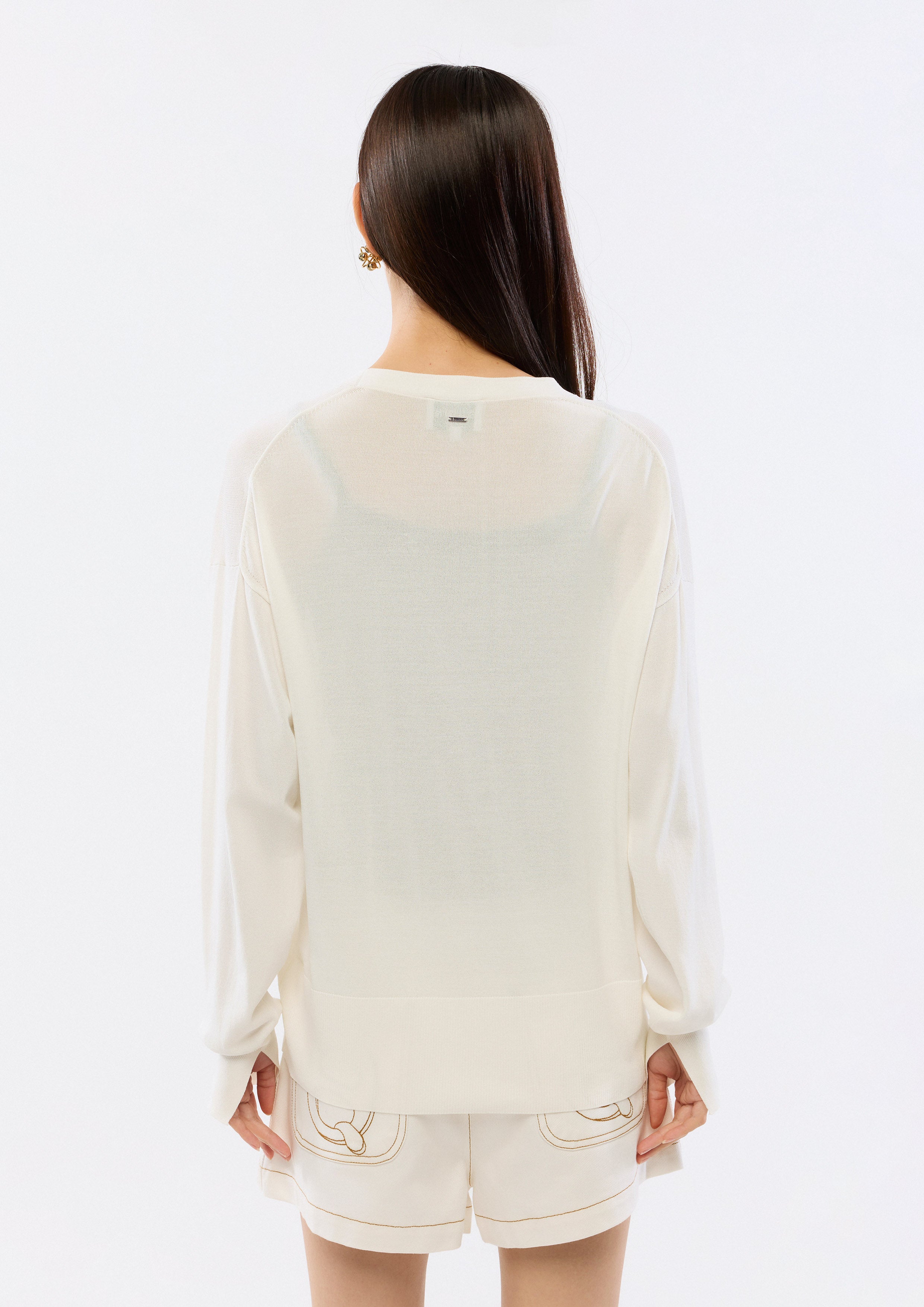 V Neck Long Sleeve Cardigan