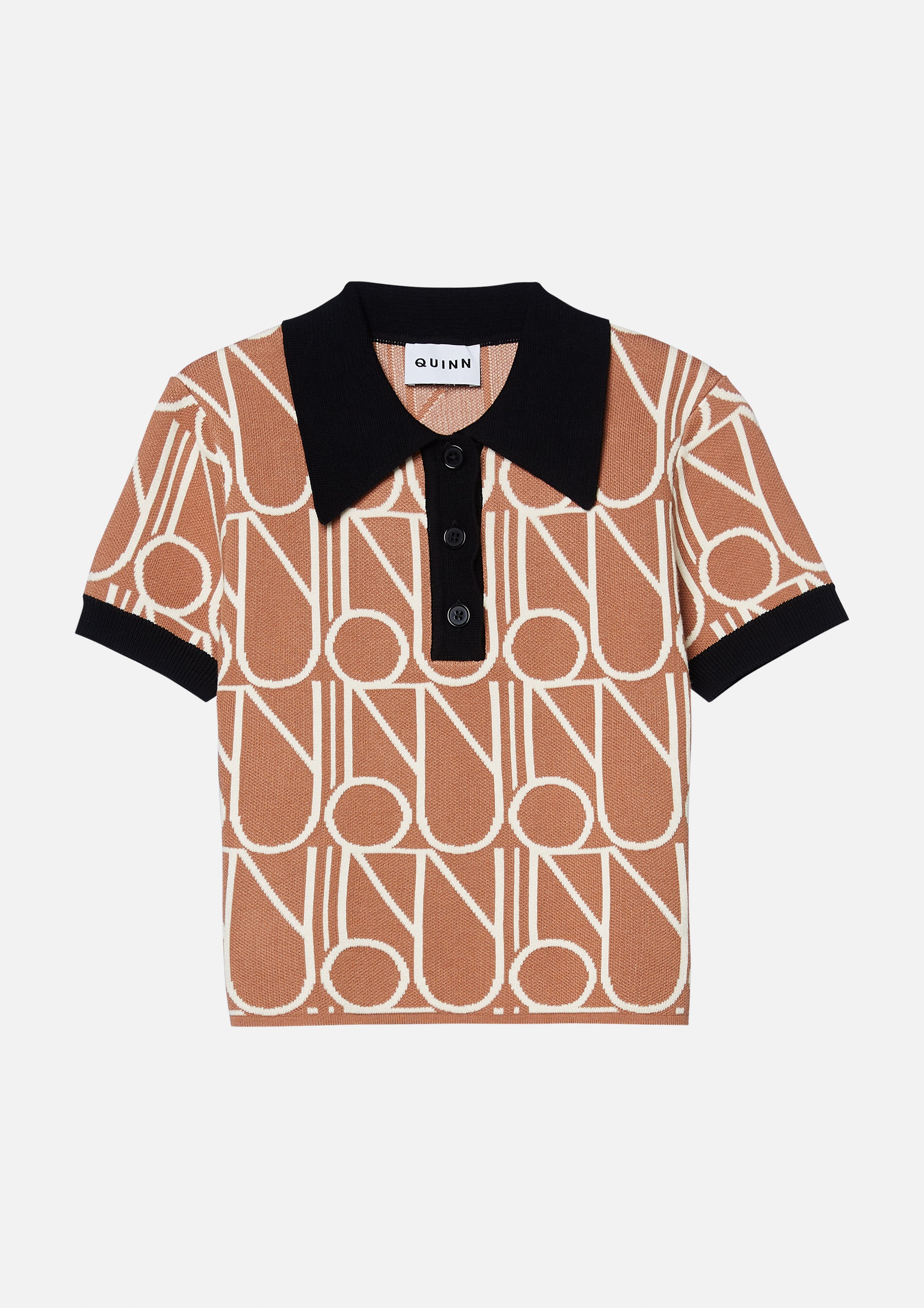 Monogram Knitted Short Sleeve Top