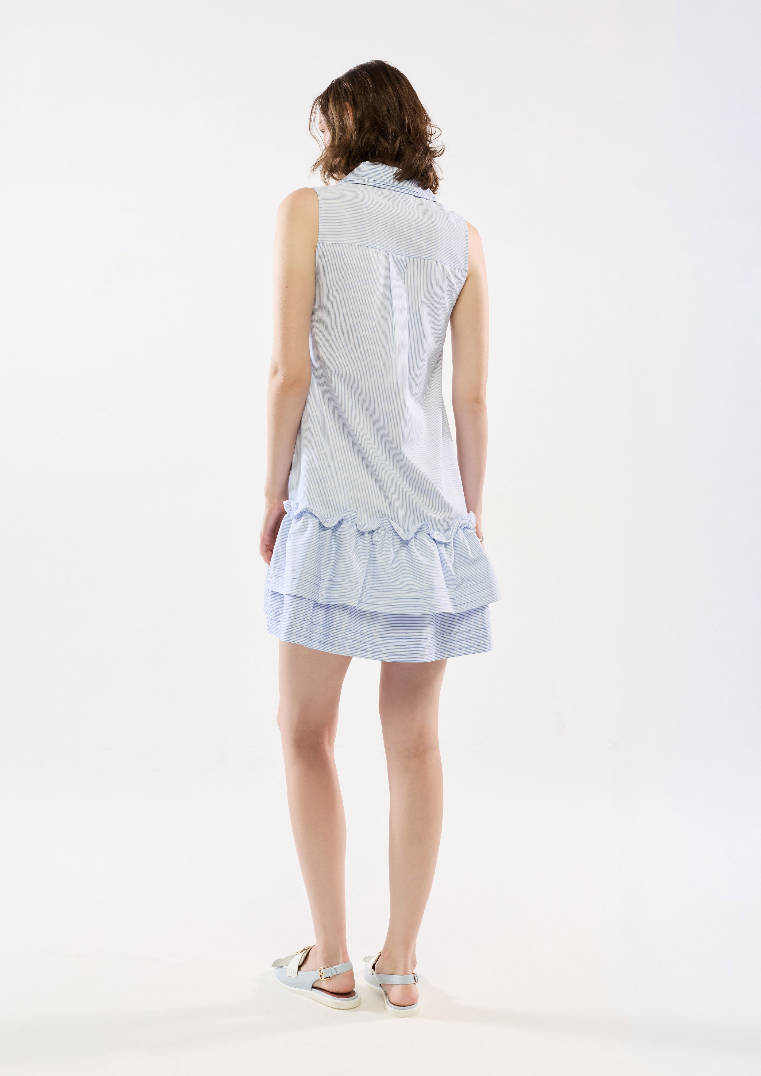 Stripe Tiered Skirt Mini Dress
