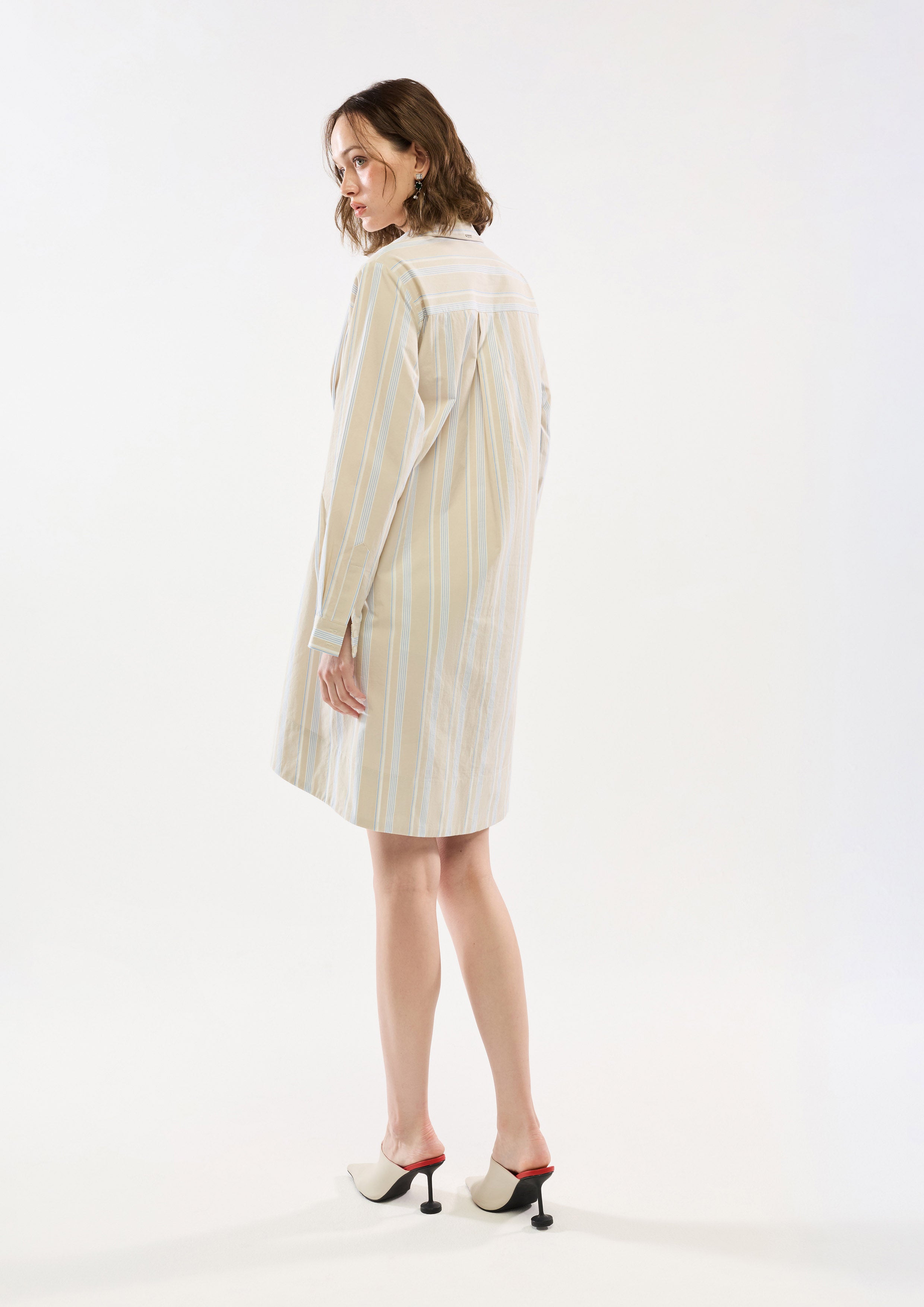 Stripe Mini Shirt Dress