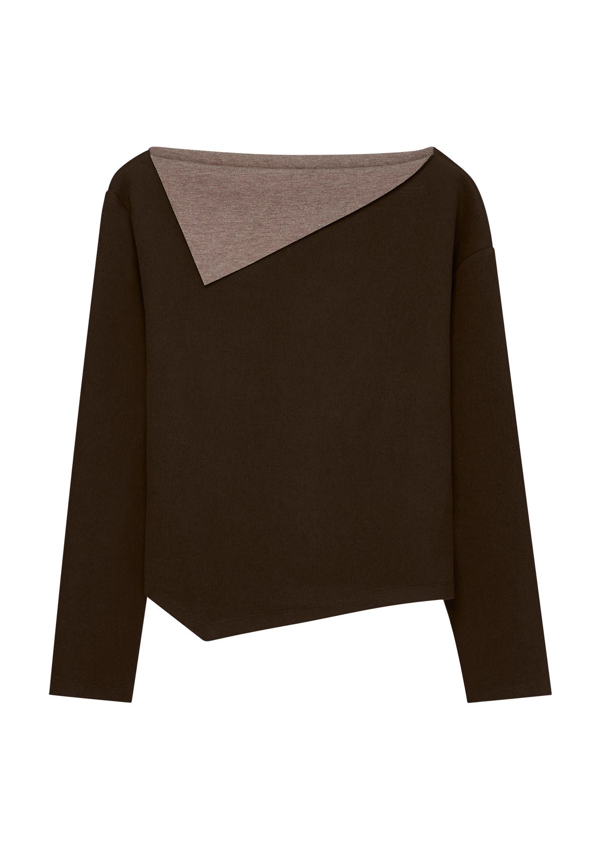 Flap Collar Long Sleeve Top