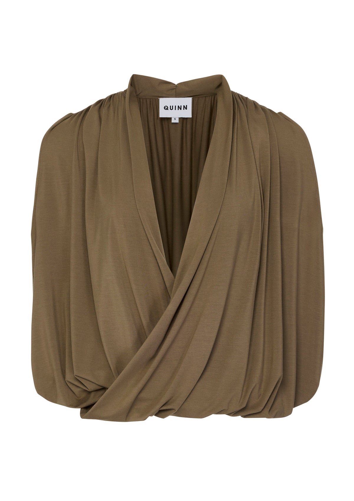 Drape Cross Long Sleeve Top