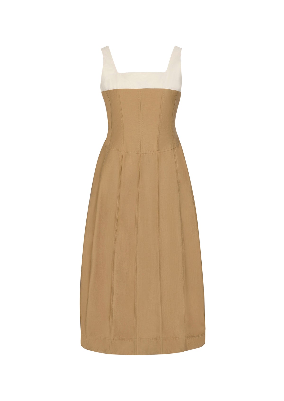 Puff Skirt Midi Dress