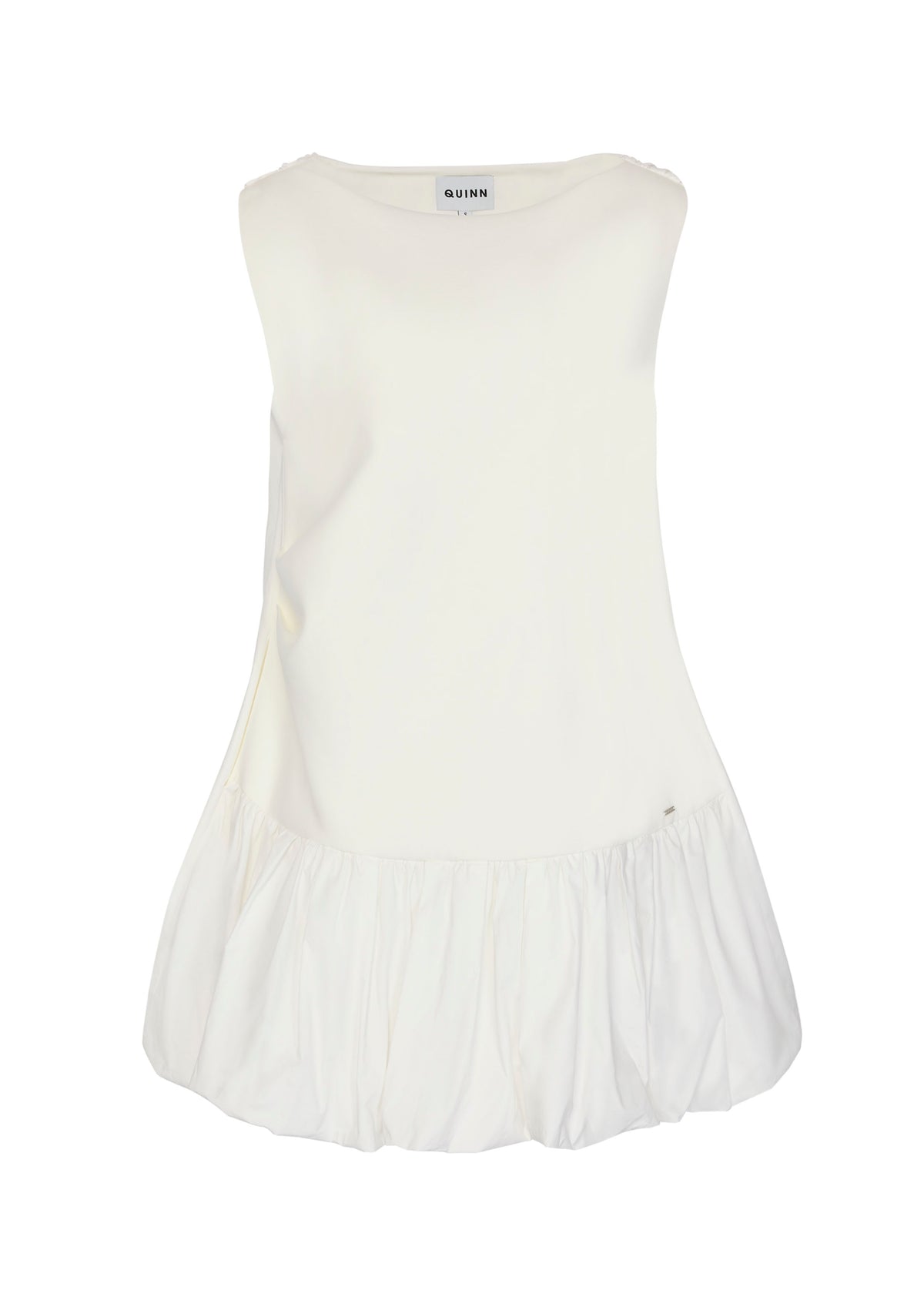 Sleeveless Puff Skirt Mini Dress