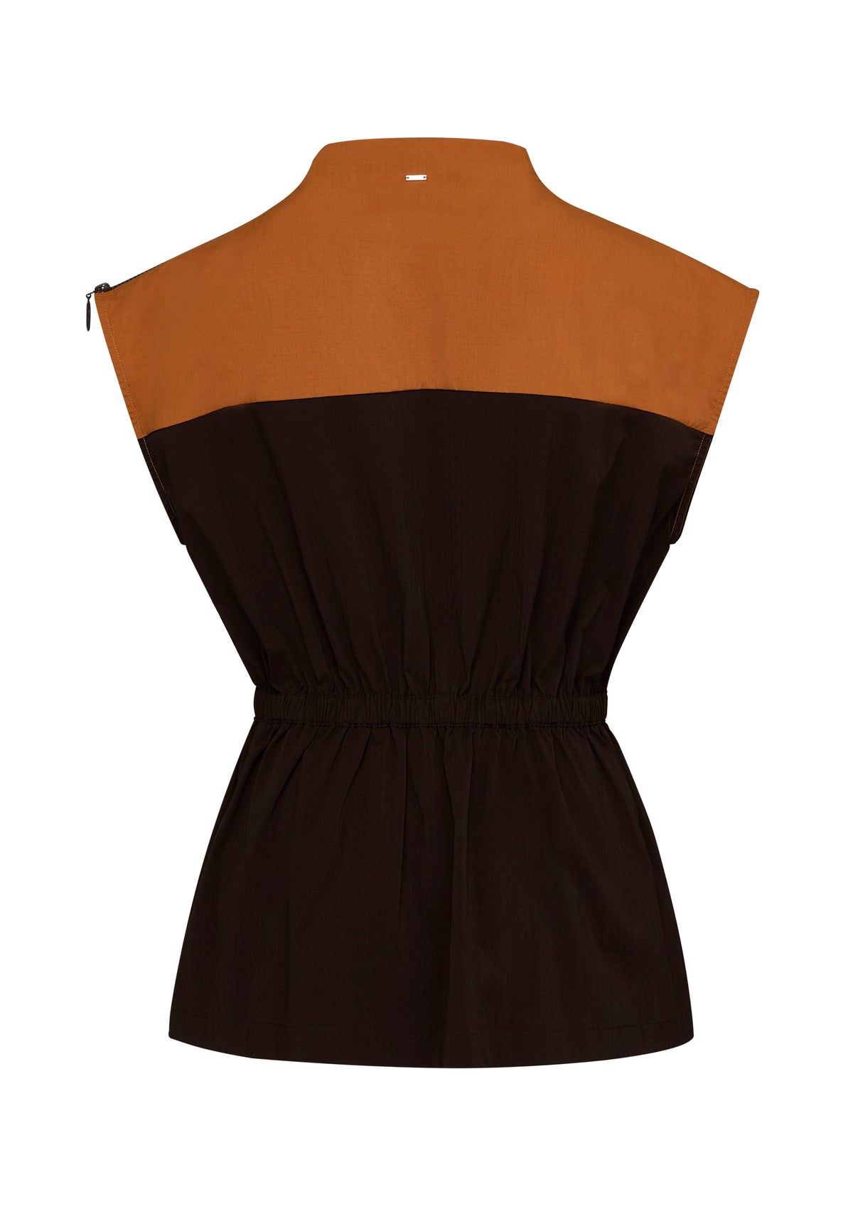 Zip-Up Sleeveless Jacket