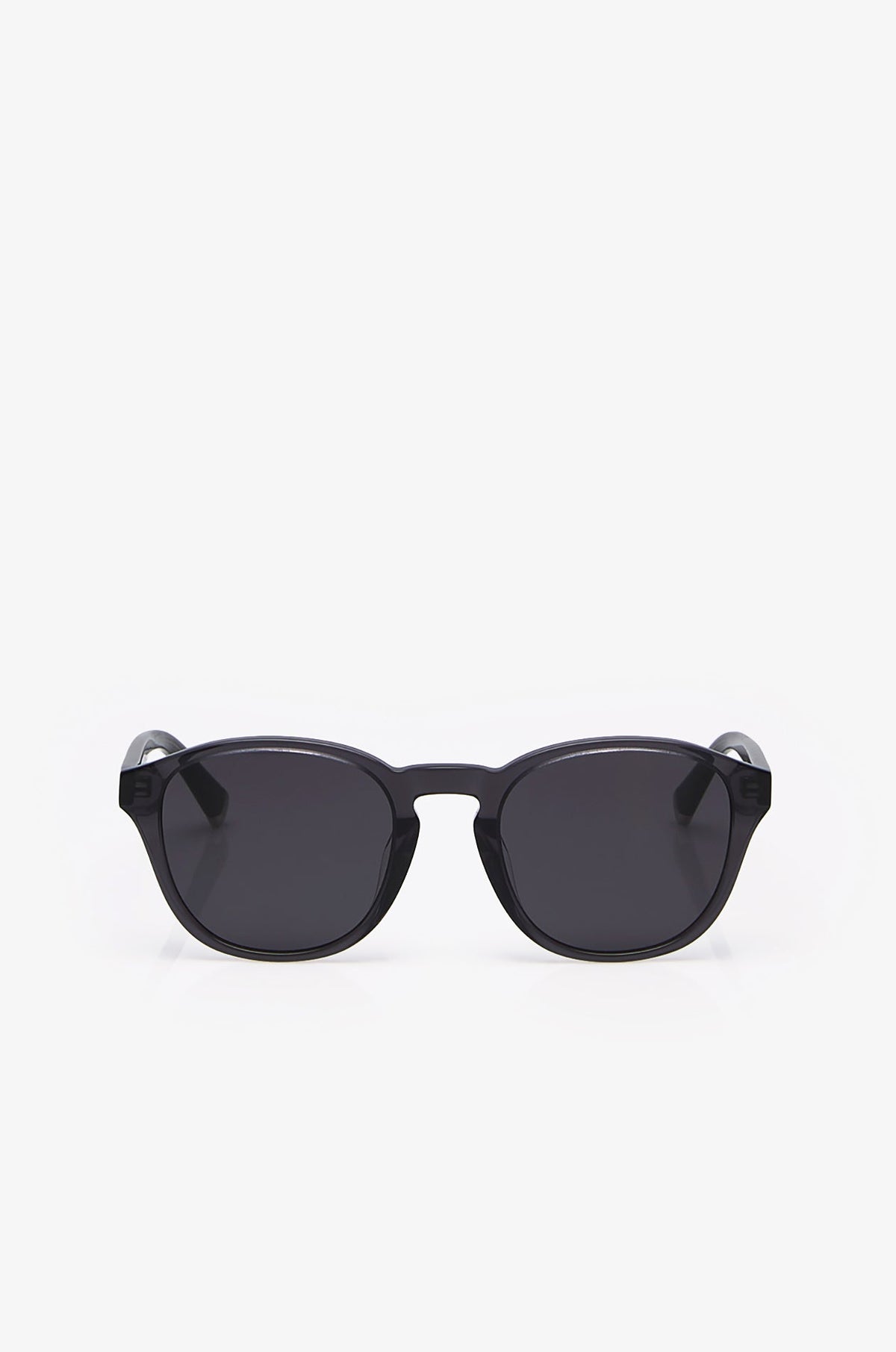 Round Acetate Sunglasses Black