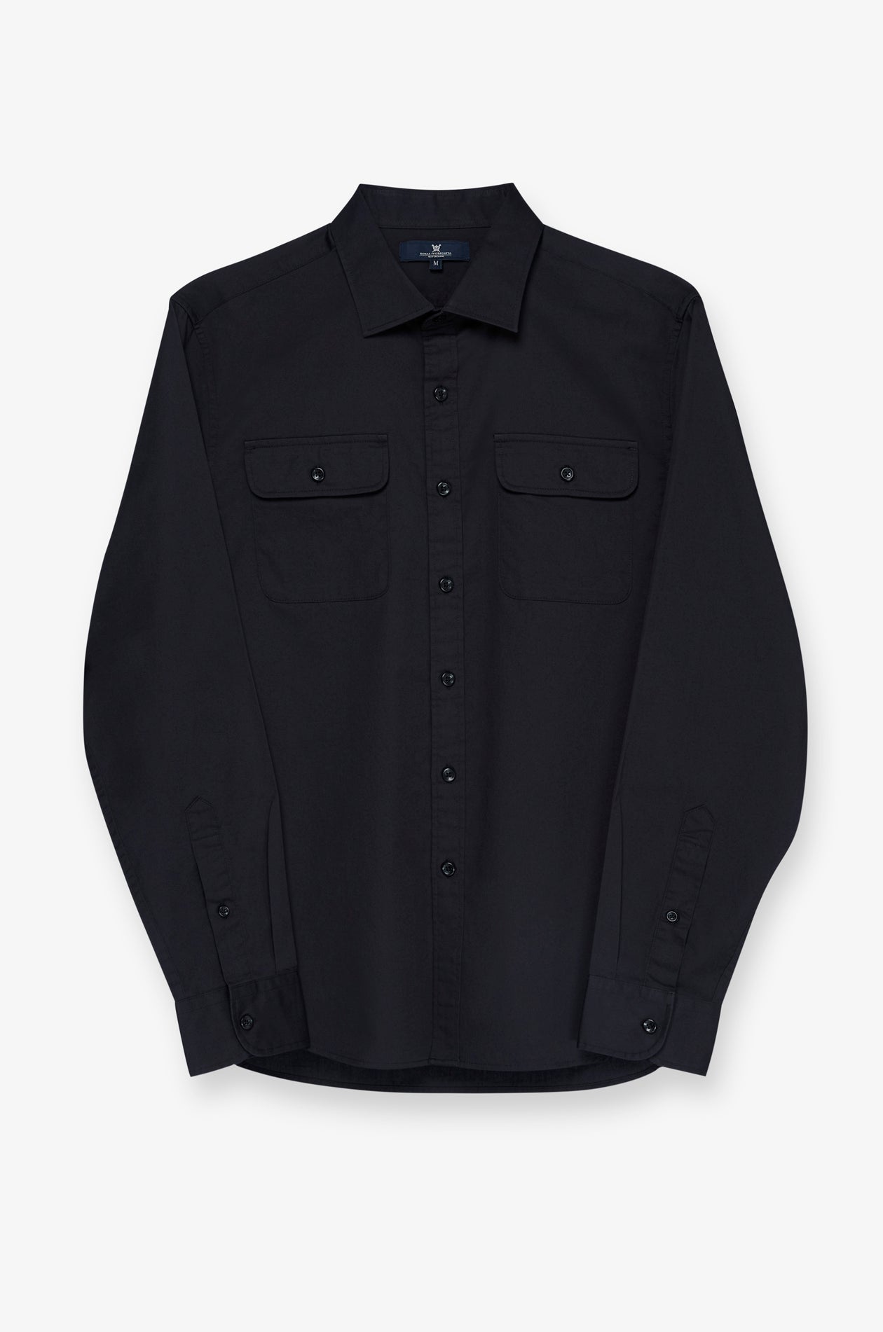 Twin-Pocket Long Sleeve Shirt Black