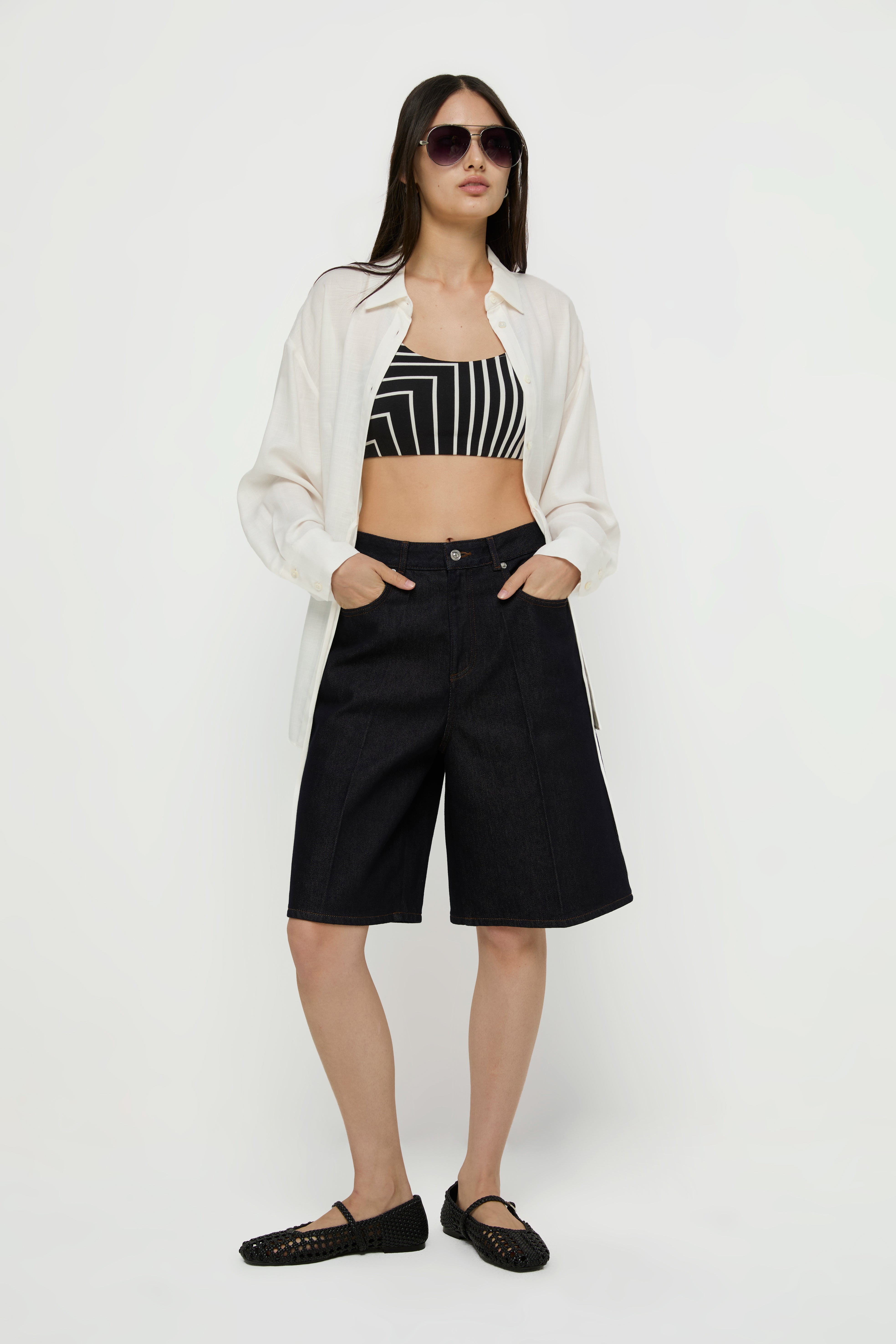 Indigo Bermuda Denim Shorts Navy