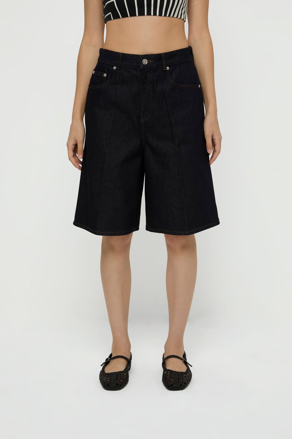 Indigo Bermuda Denim Shorts Navy