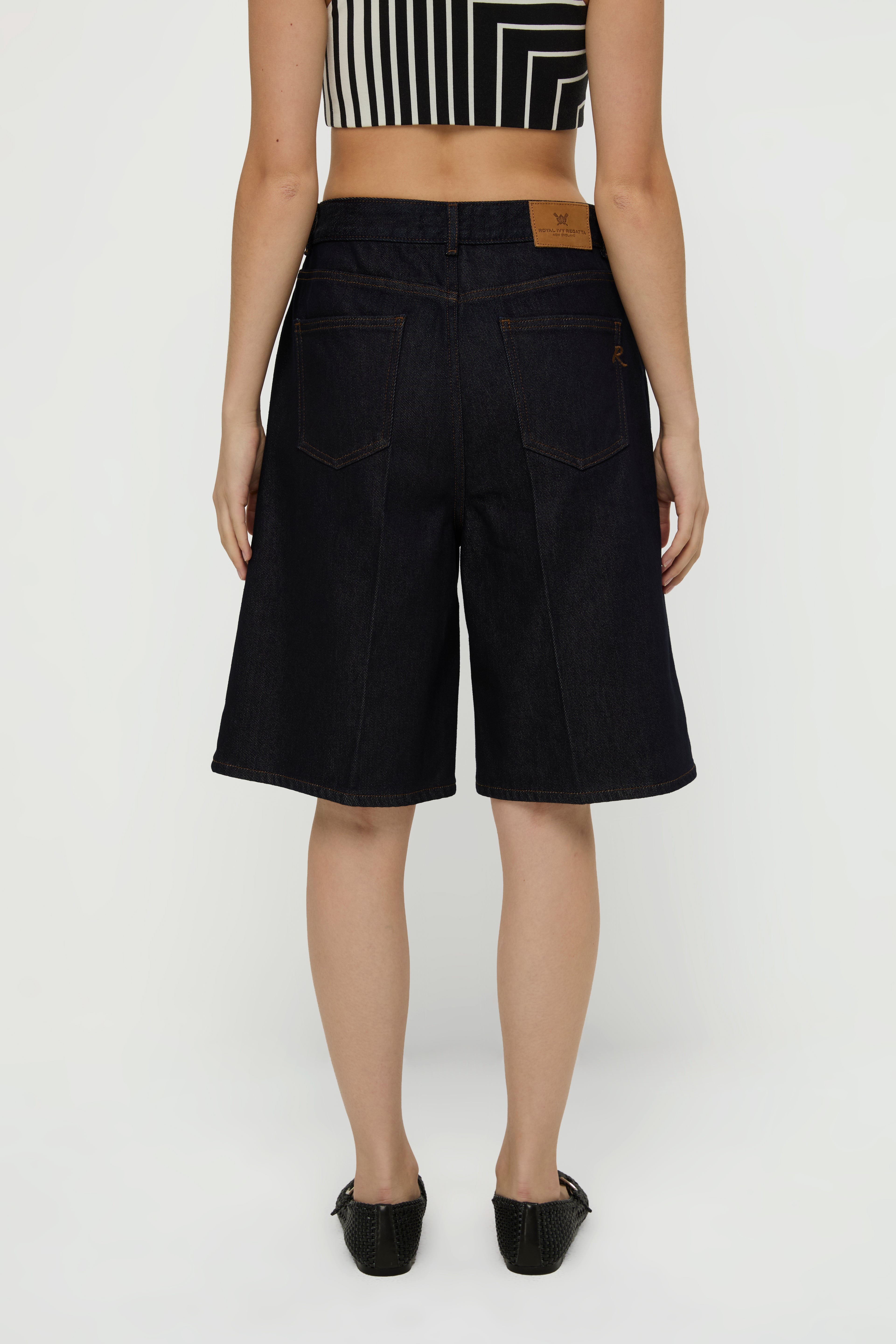Indigo Bermuda Denim Shorts Navy