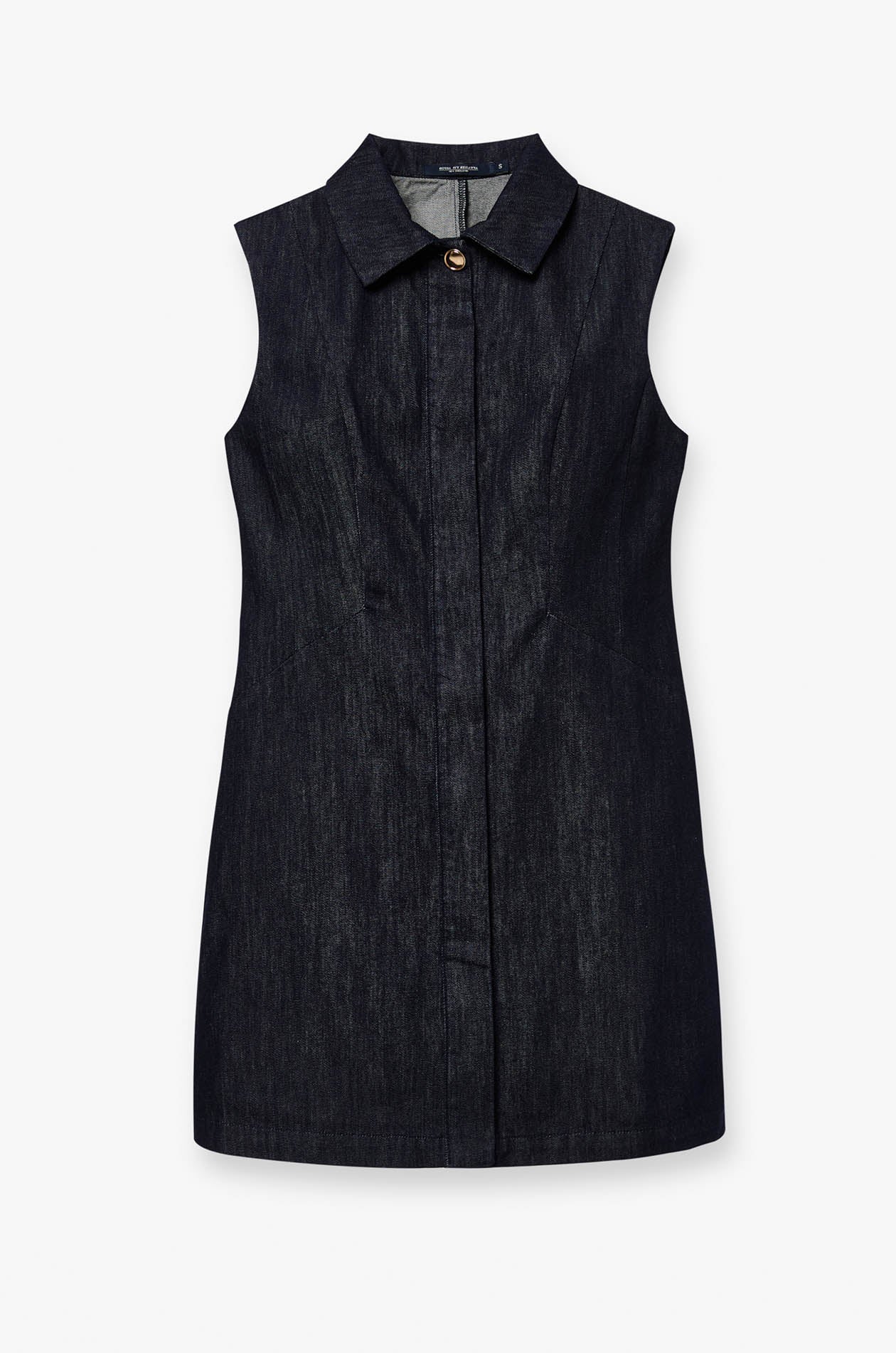 Sleeveless Denim Dress Navy