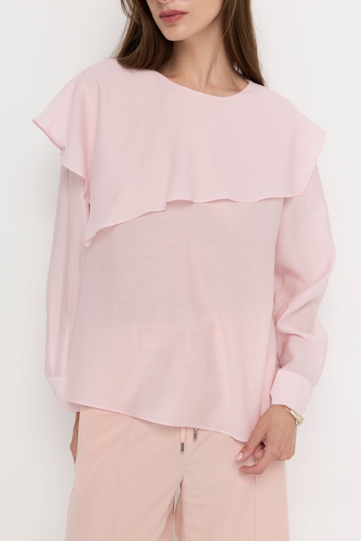 Blush Elan Layered Blouse Pink
