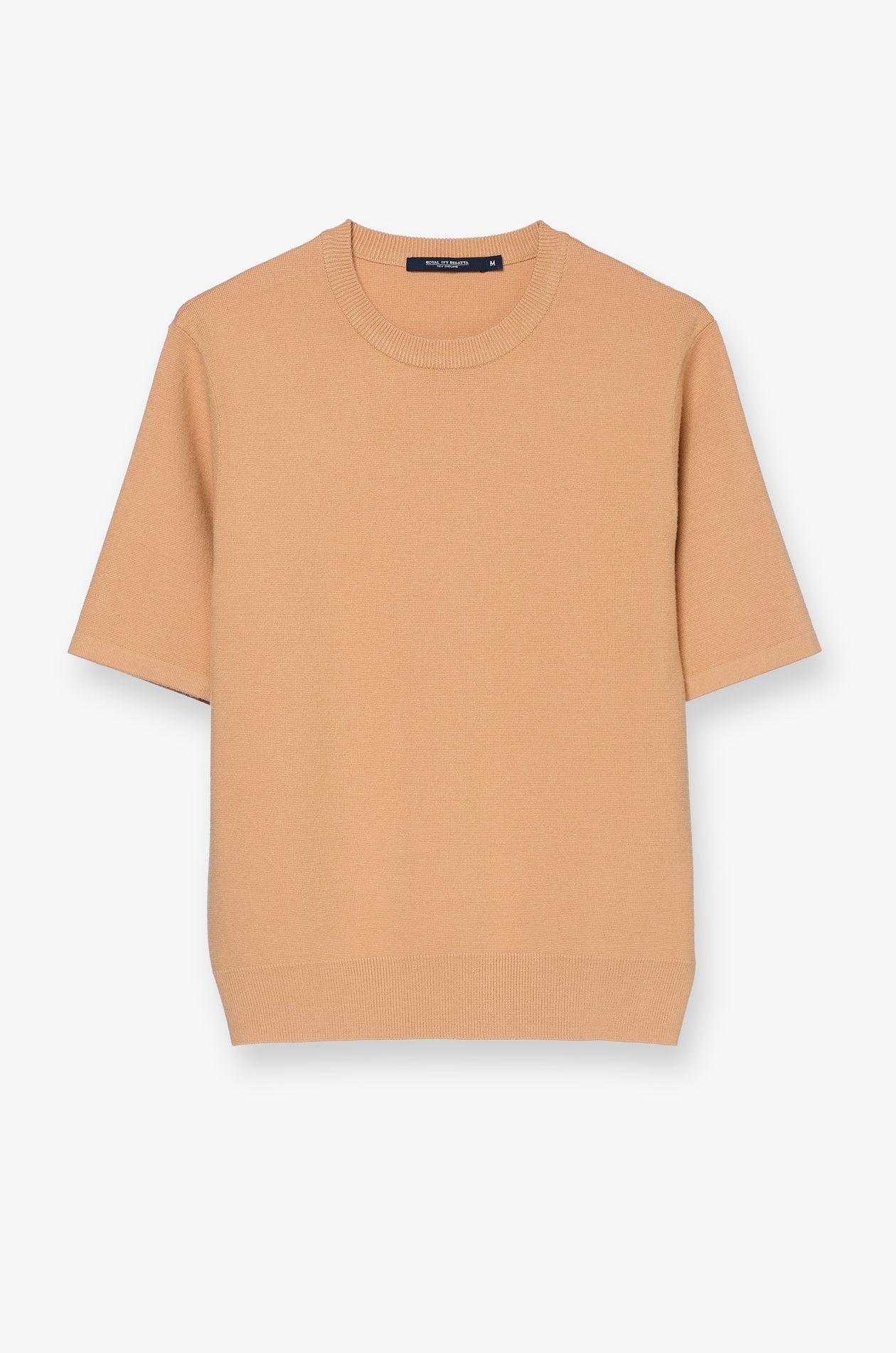 Classic Crew Neck Knit Top Brown