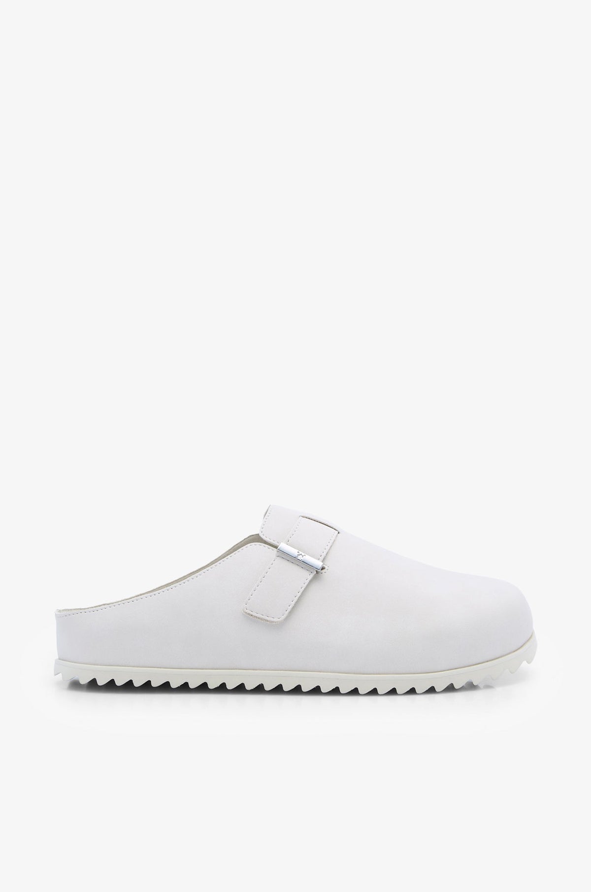 Suede Mules With Buckle Off-White