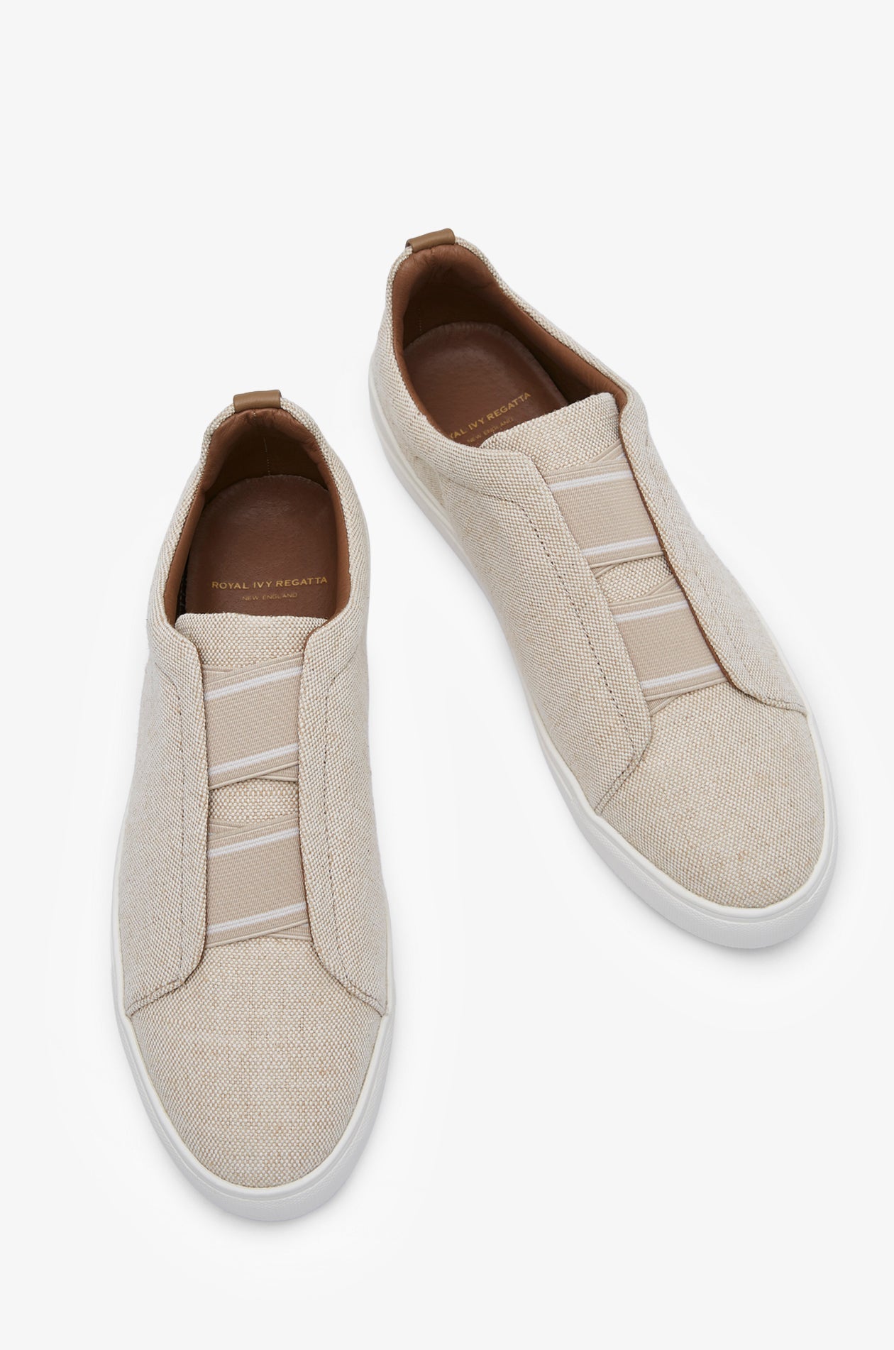 Textured Canvas Slip-On Sneaker Beige