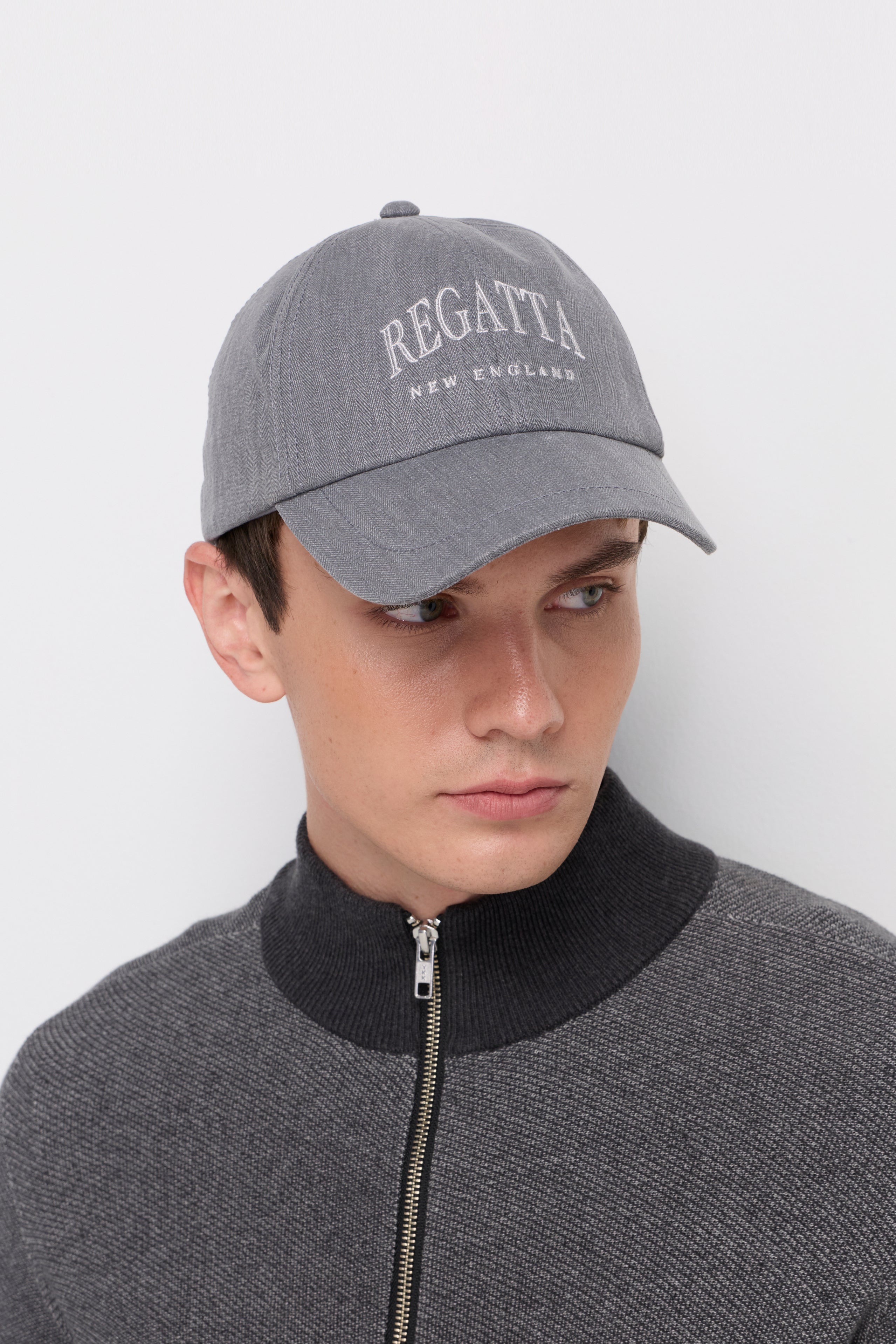 Heritage Herringbone Logo Cap Grey