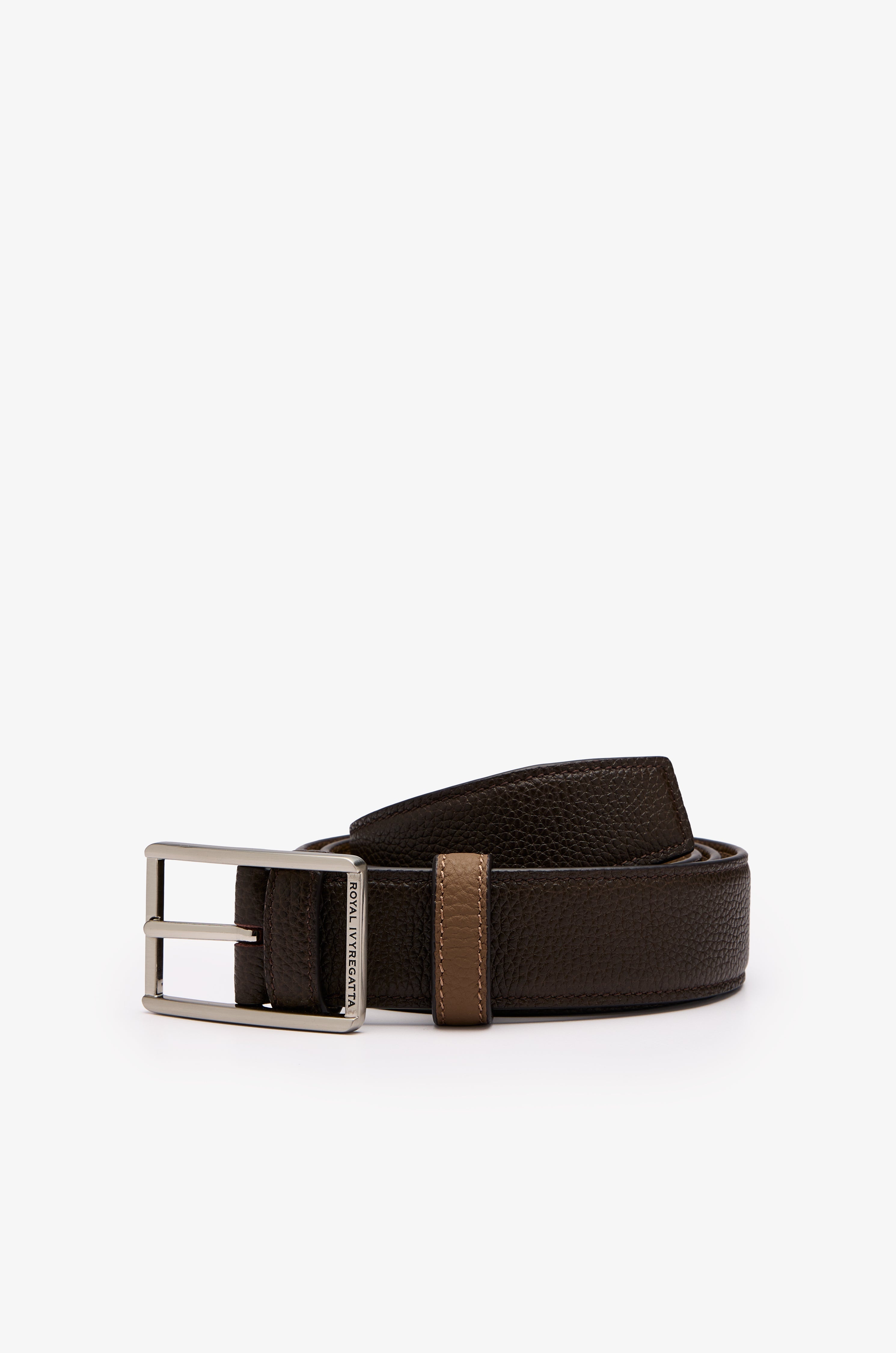 Reversible Grain Leather Belt Brown