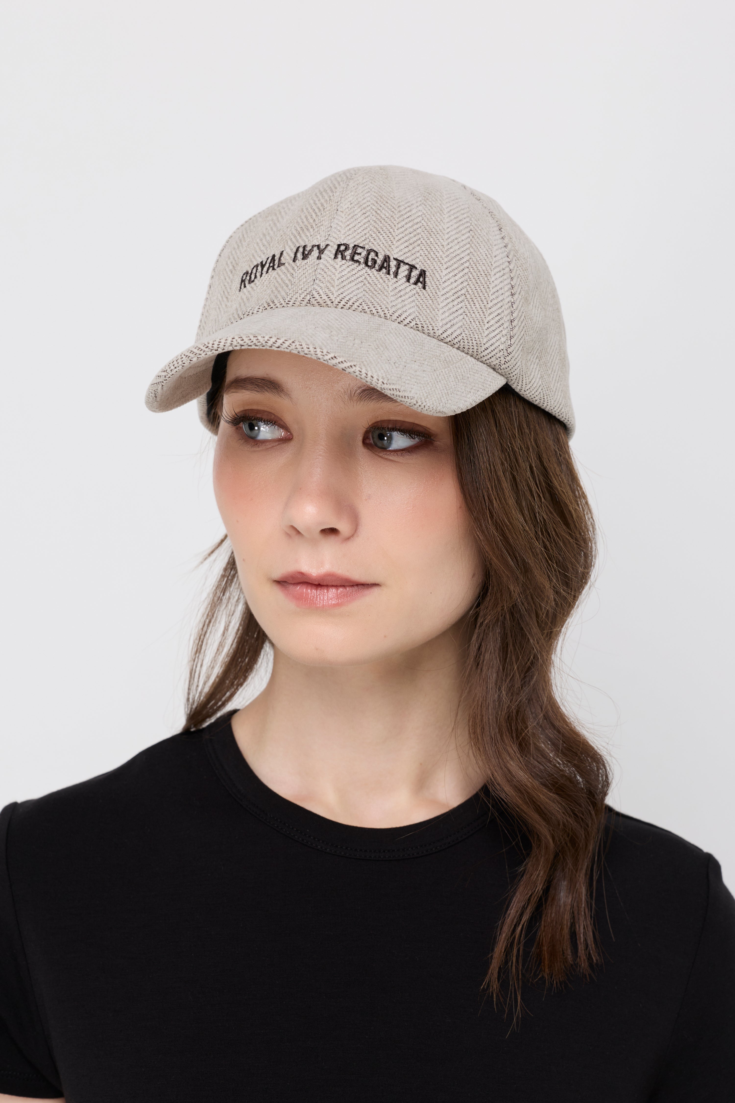 Heritage Herringbone Baseball Cap Grey