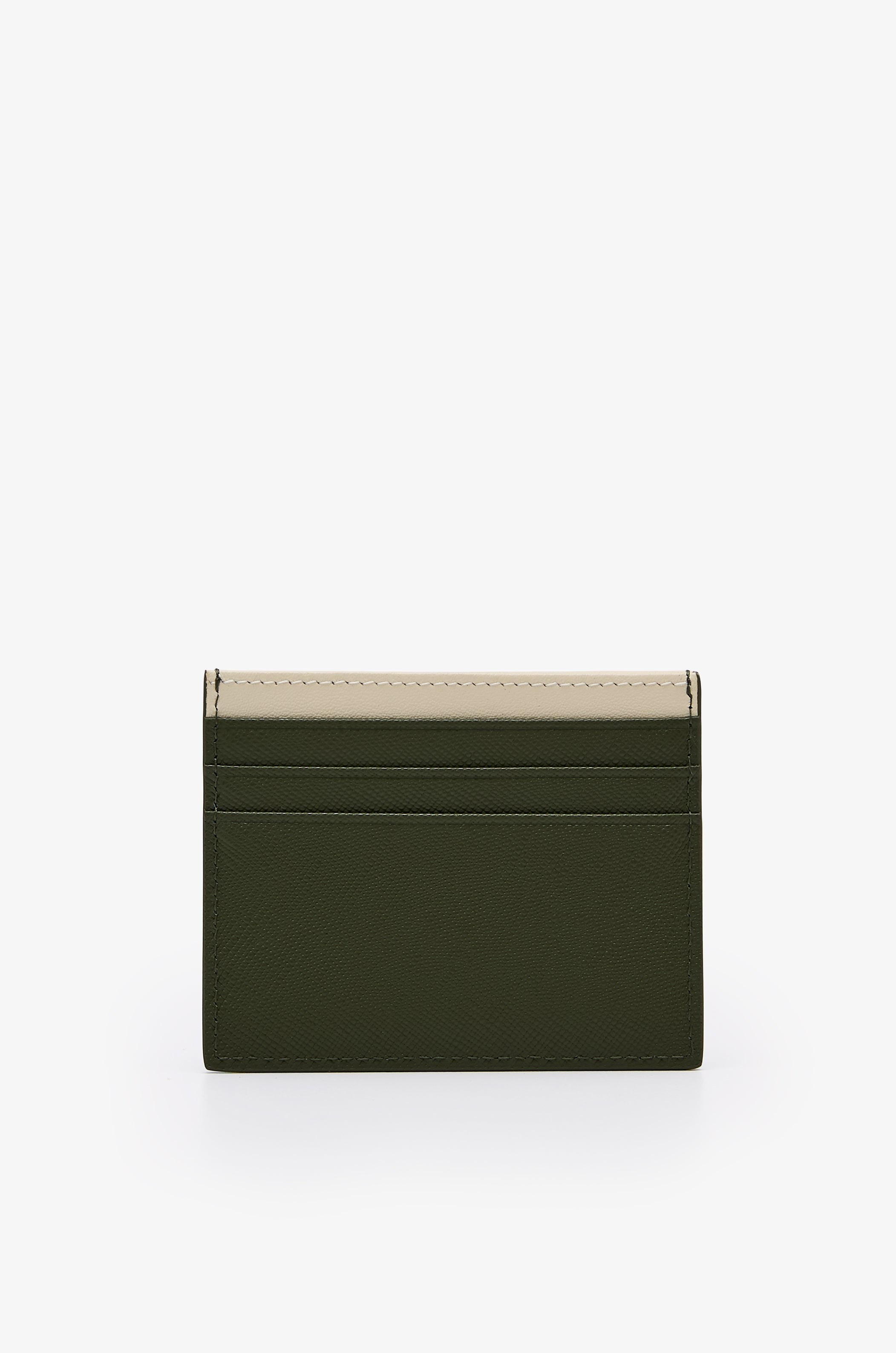 Saffiano Leather Slim Cardholder Dark Green