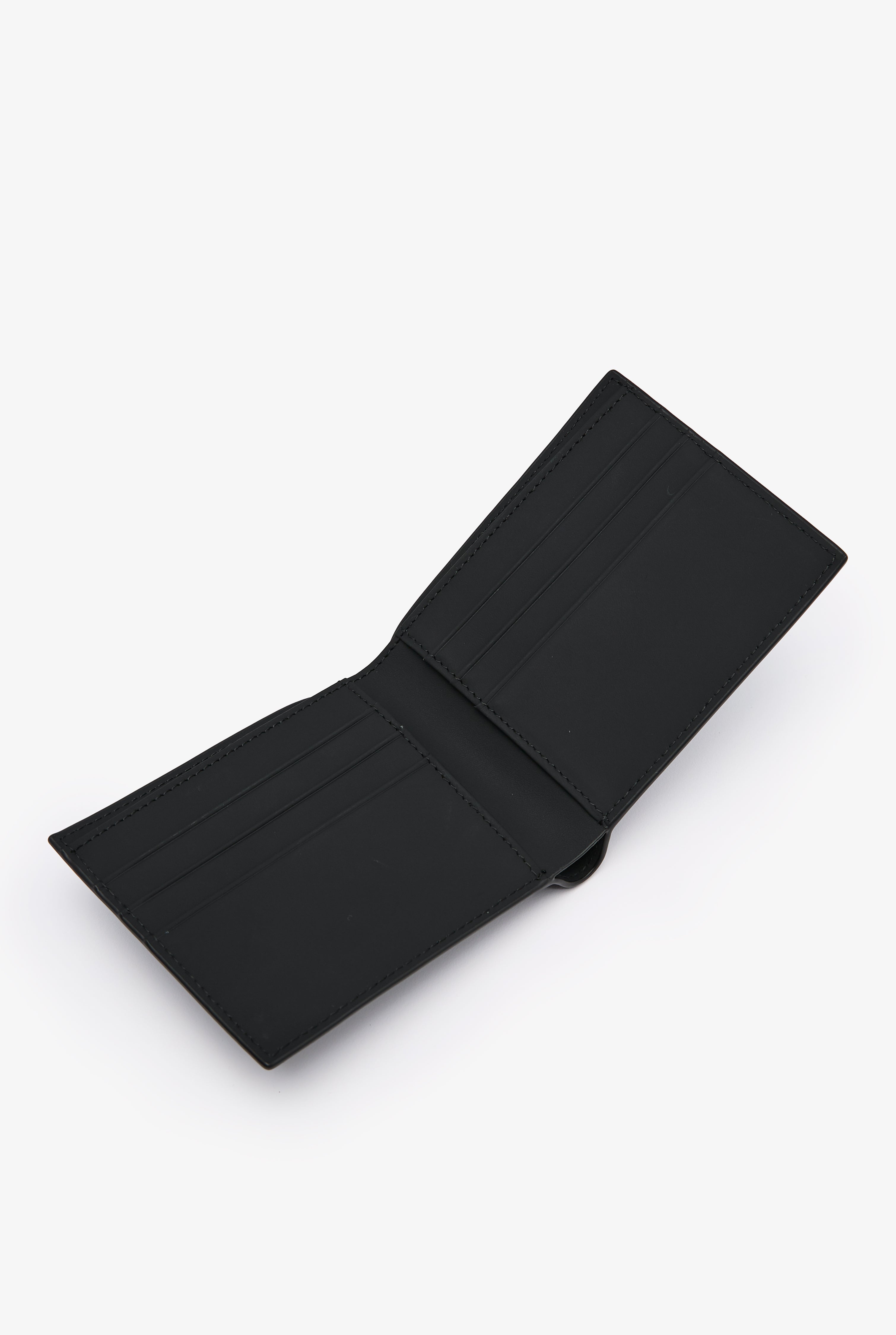 Logo-Embossed Nubuck Leather Billfold Wallet Black