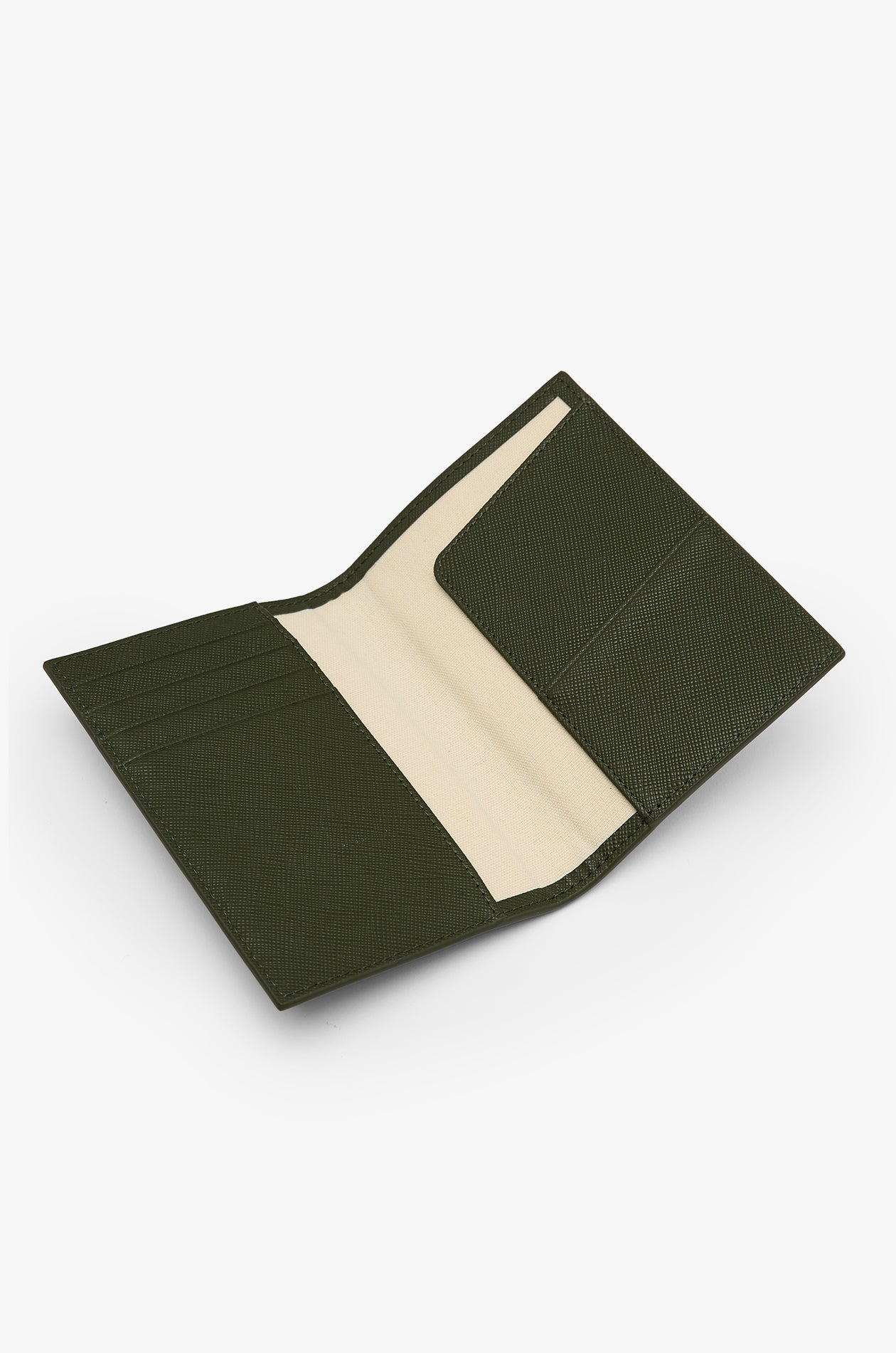 Saffiano Passport Holder Dark Green