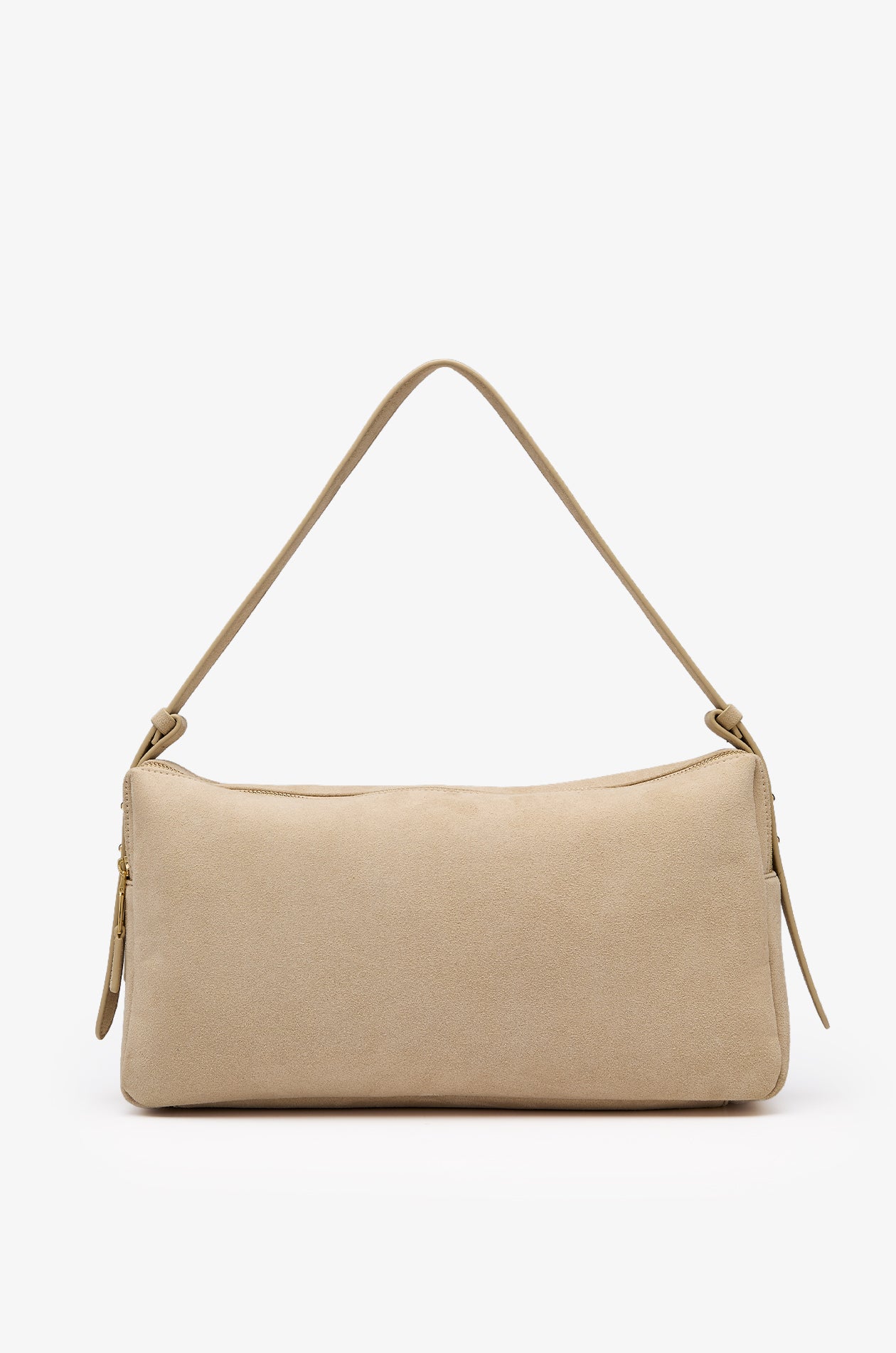 Suede Shoulder Bag Taupe