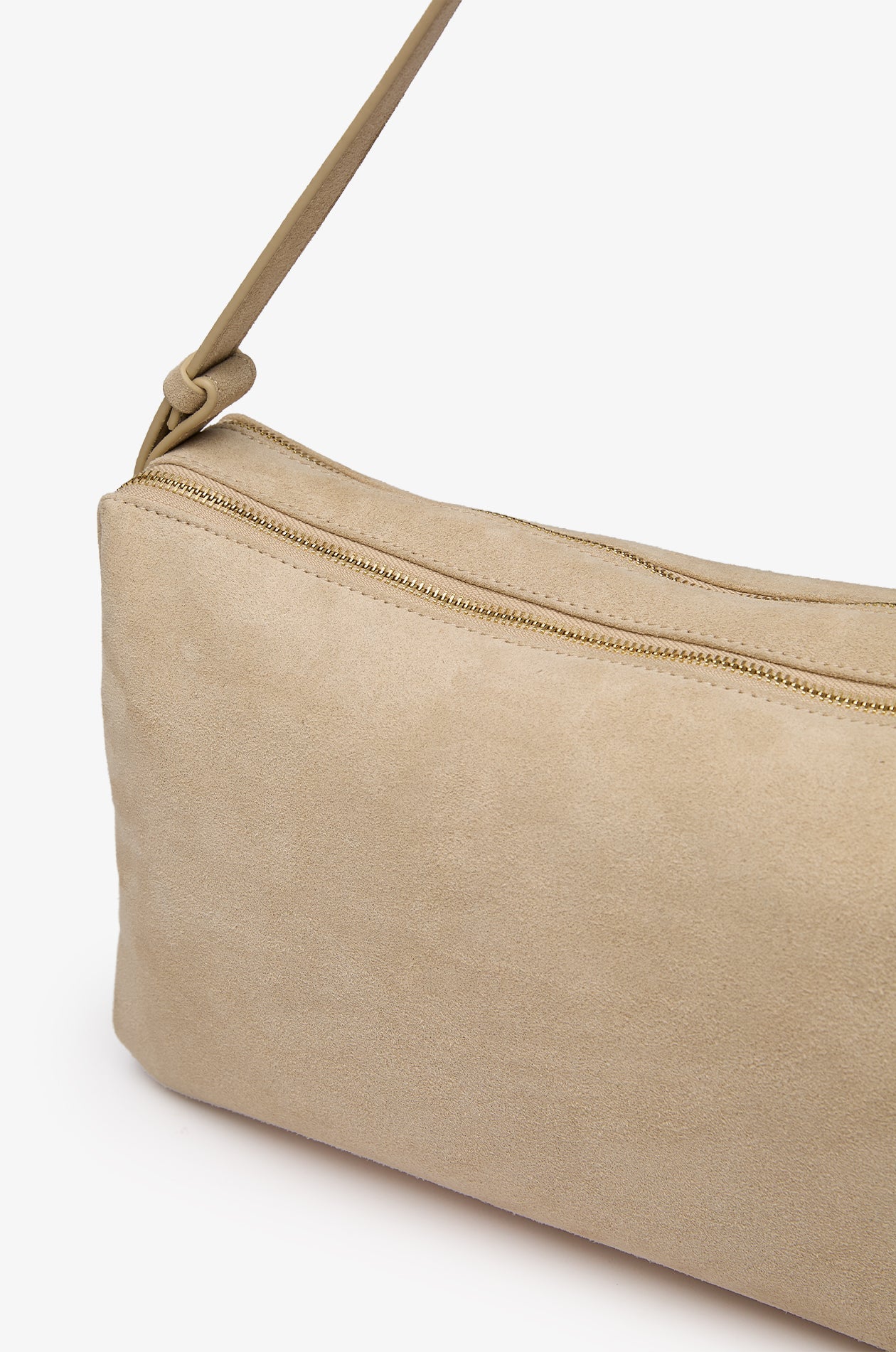Suede Shoulder Bag Taupe