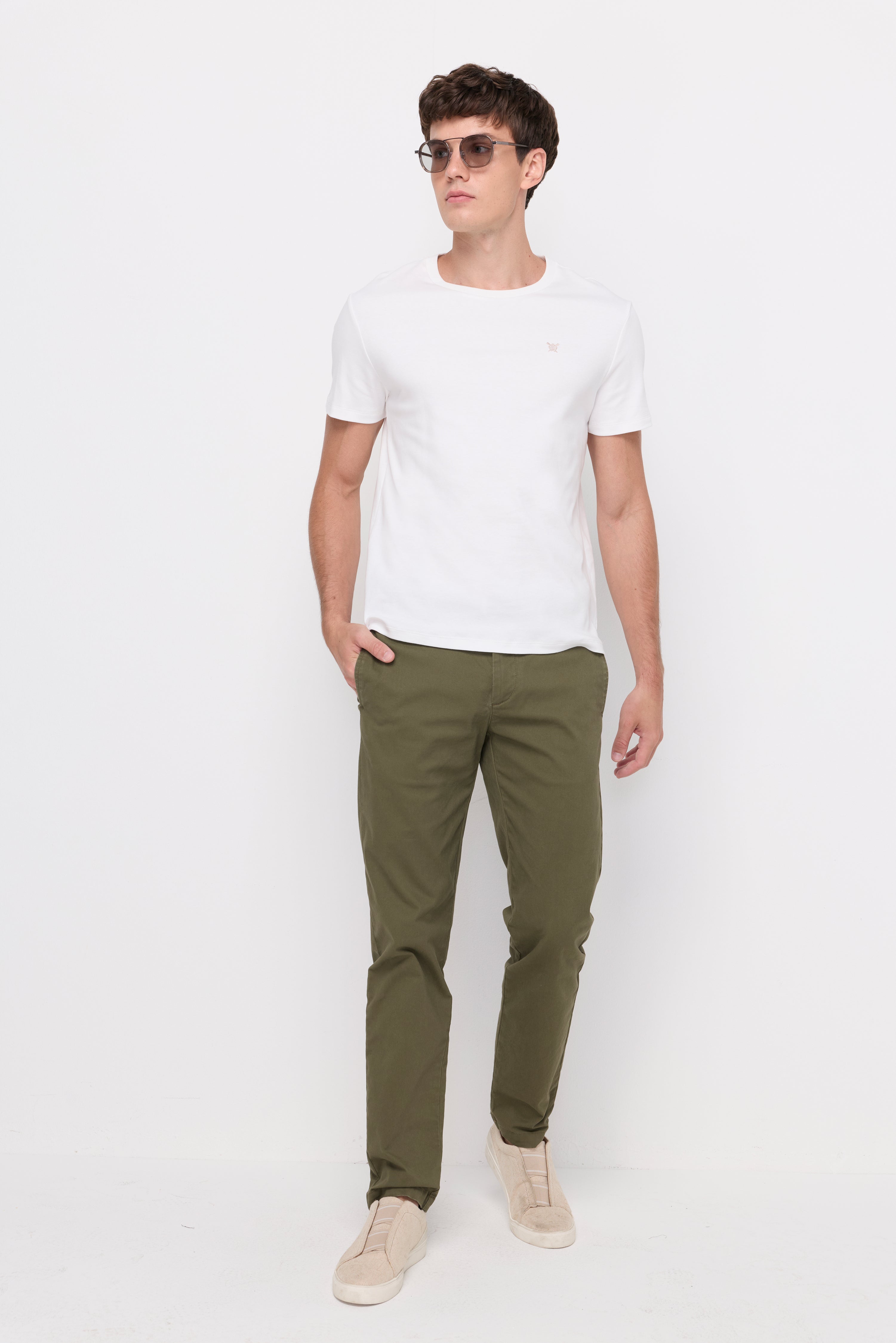 Round Neck T-Shirt Cotton Jersey Off-White