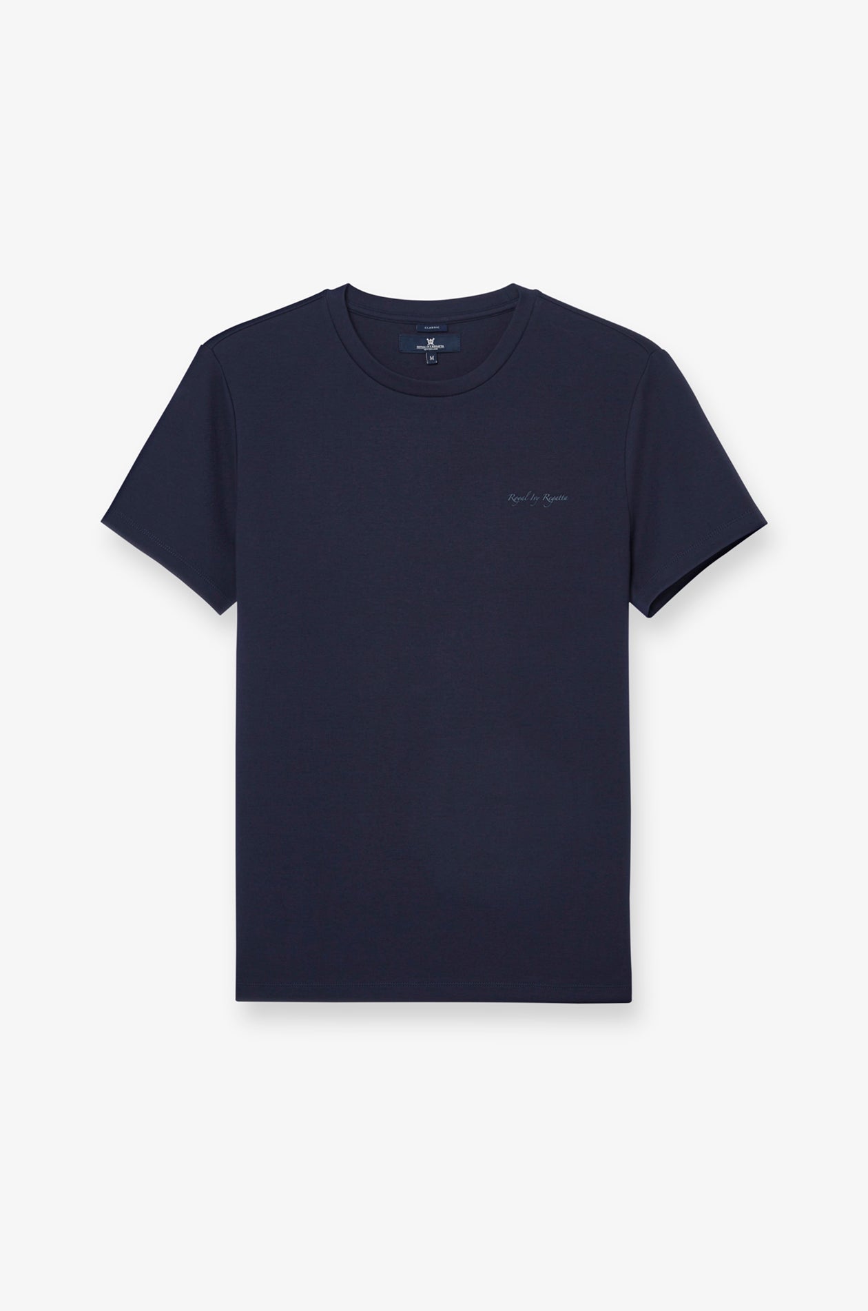 Cotton Short Sleeve Round Neck T-Shirt Navy
