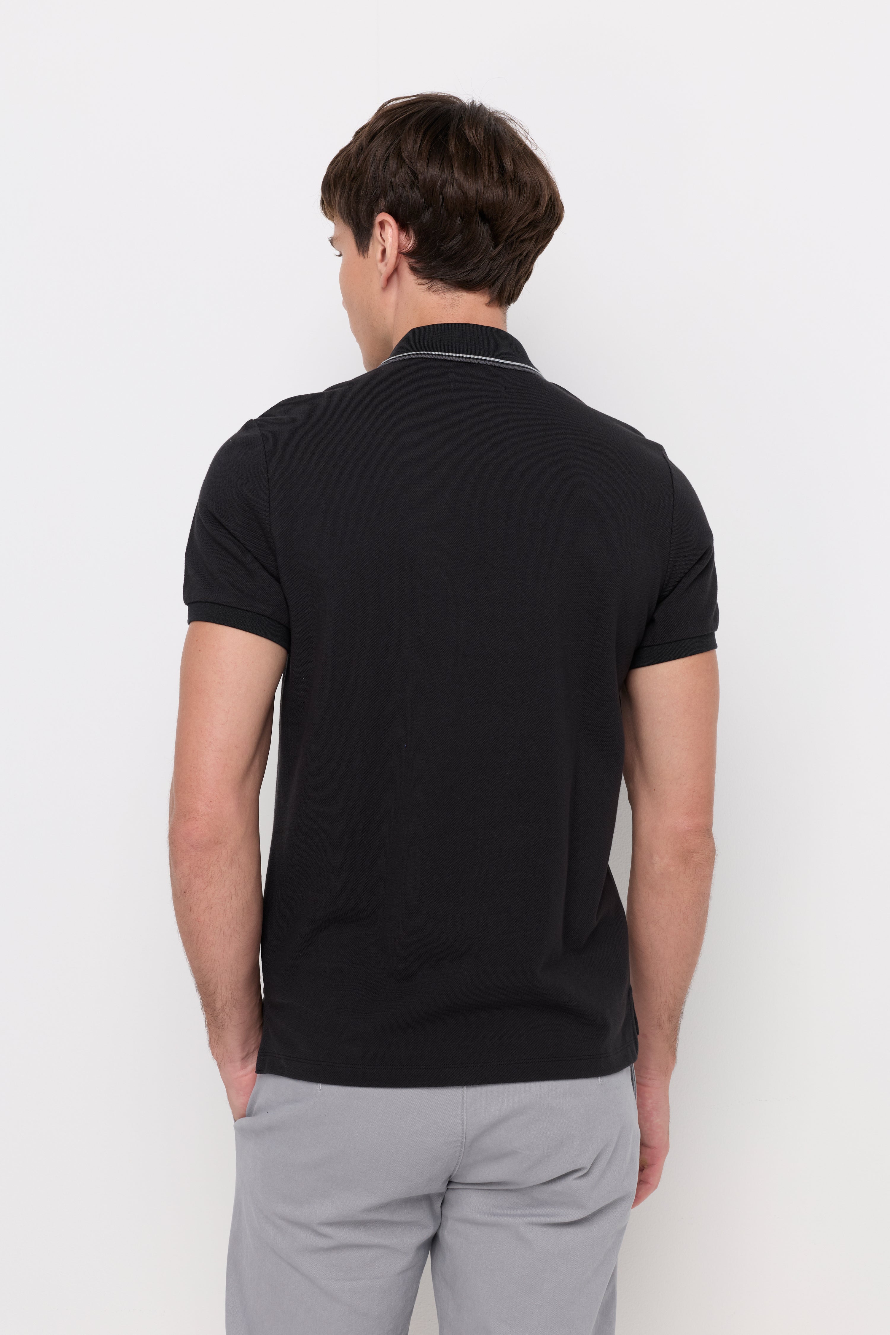 Pique Short Sleeve Polo Black