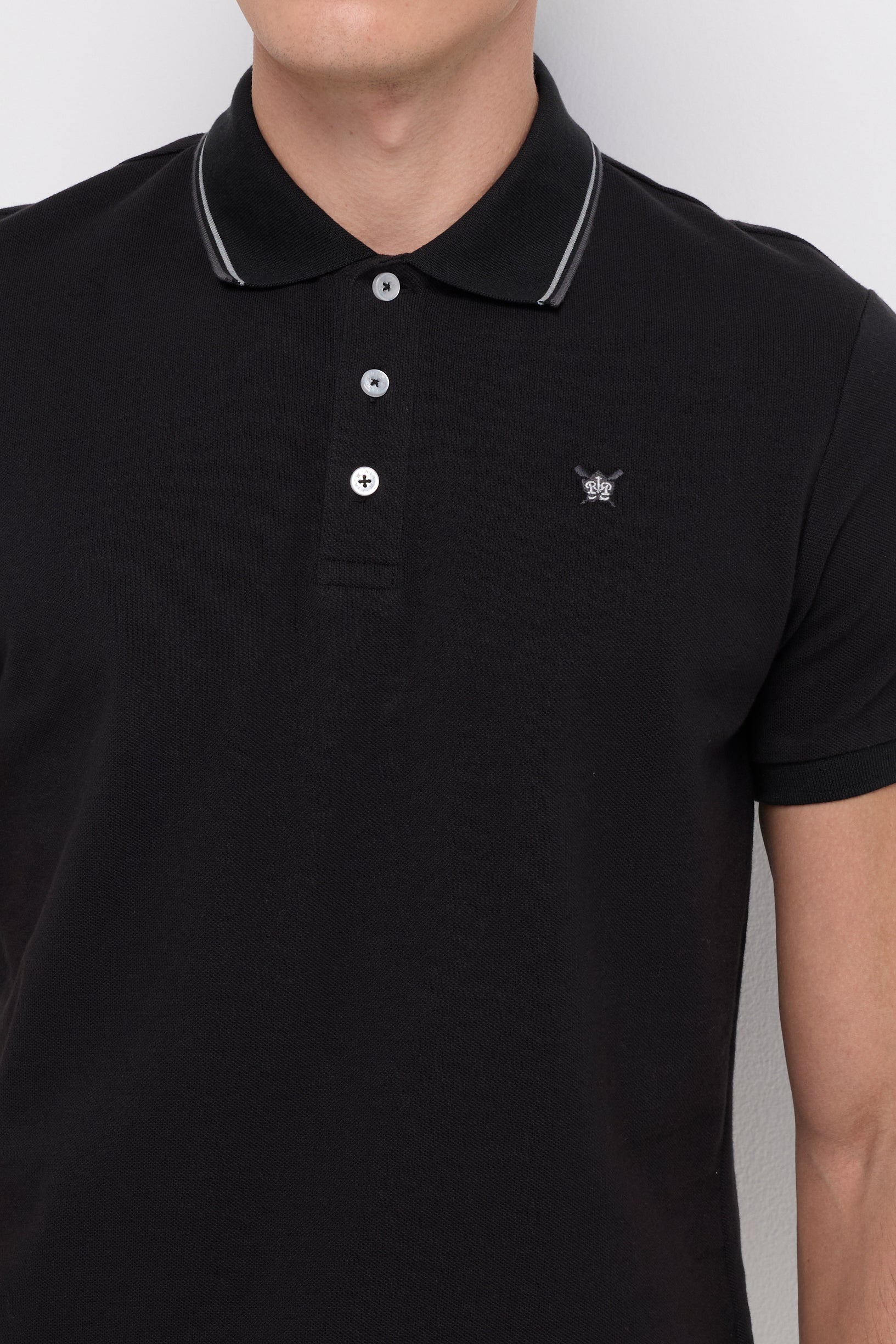 Pique Short Sleeve Polo Black