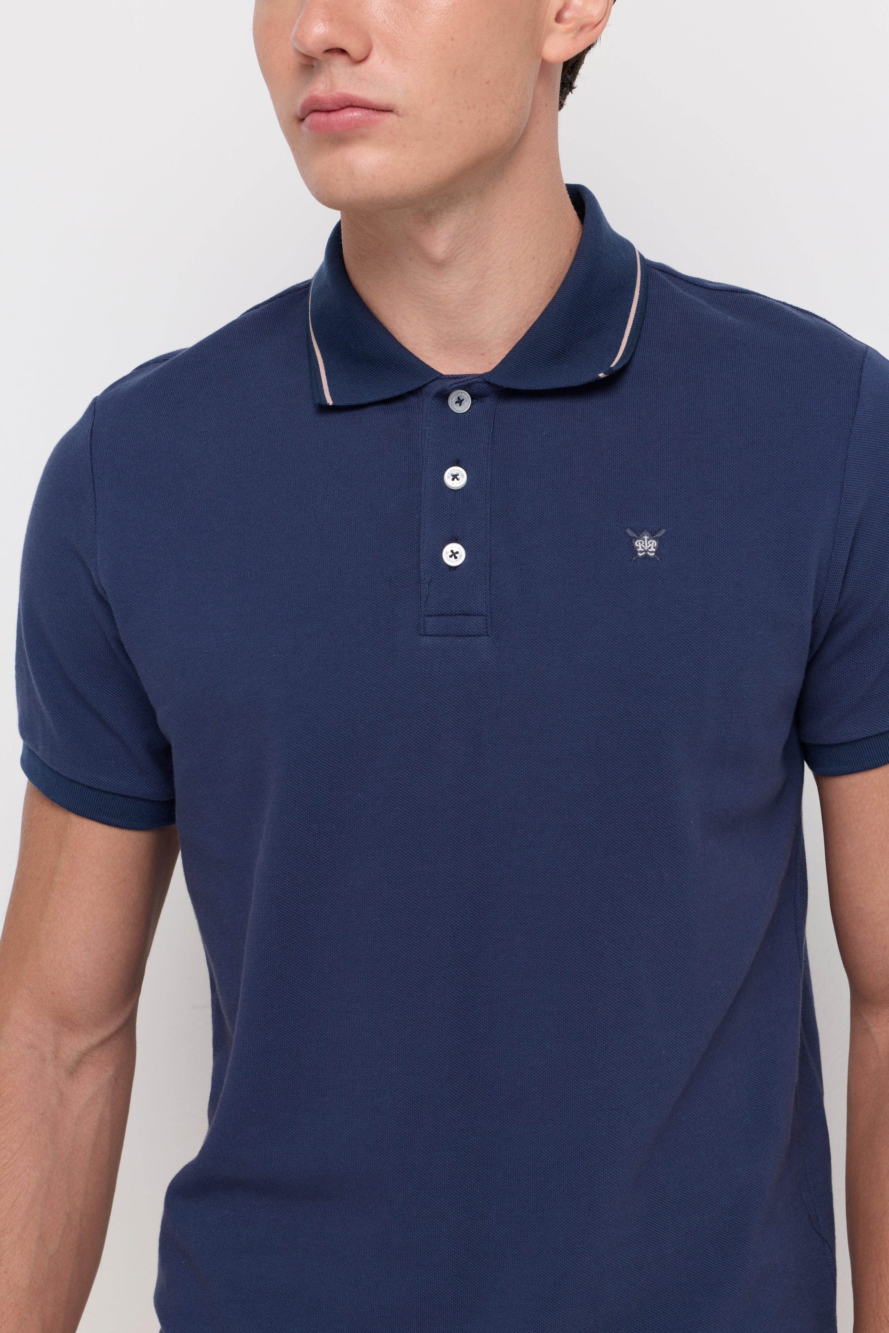 Pique Short Sleeve Polo Navy