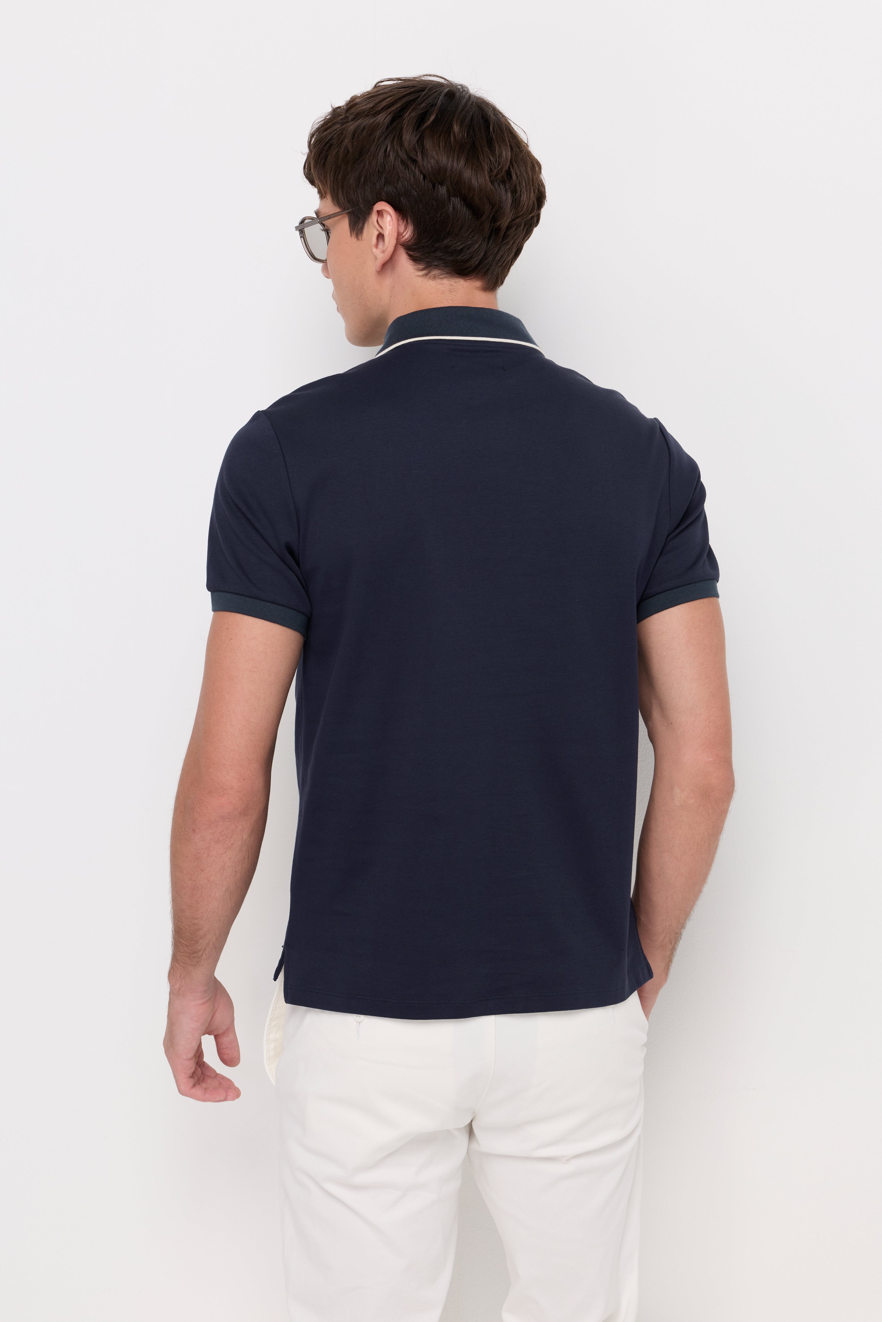 Jersey Polo Shirt Navy