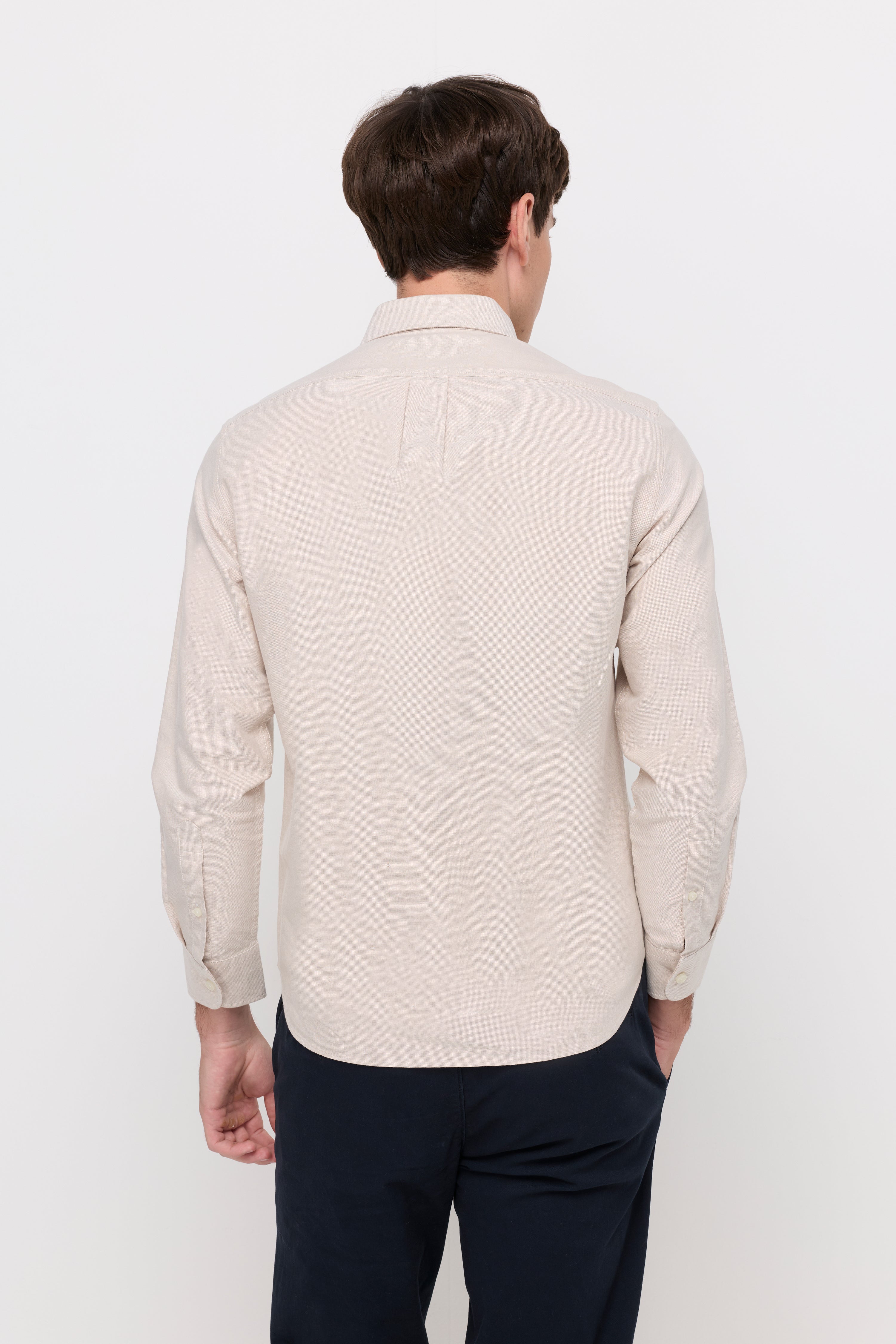 Signature Oxford Button-Down Shirt Beige